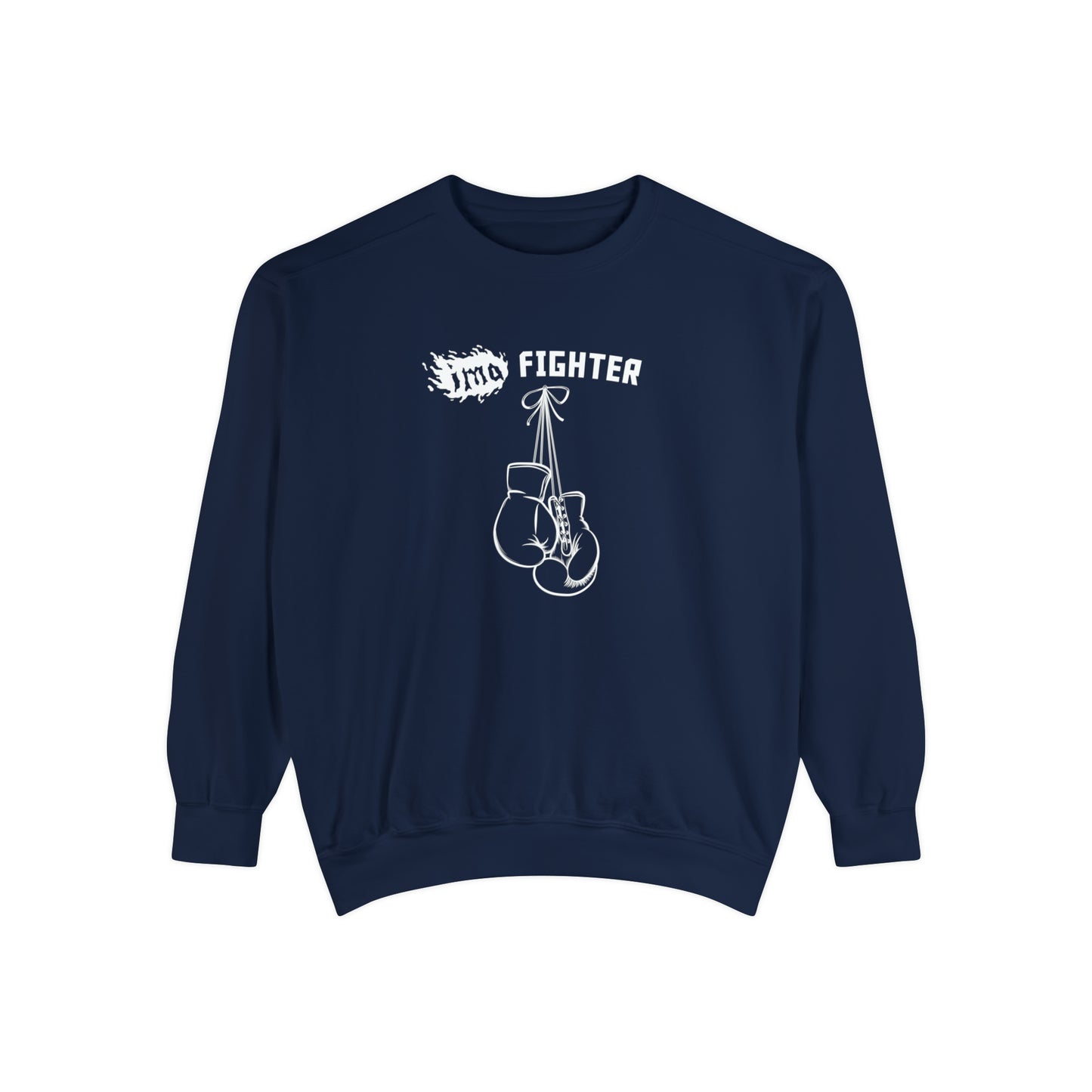 Fighter - logo - Unisex Garment-Dyed Sweatshirt