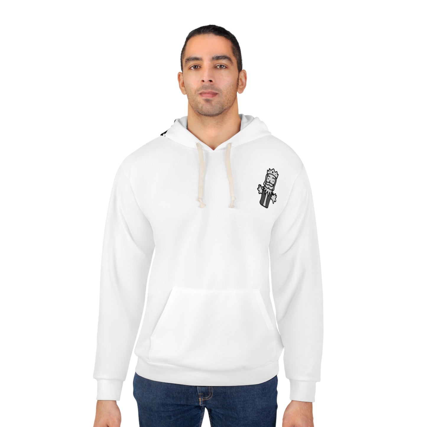 Clown - wht - blk - Unisex Pullover Hoodie (AOP)