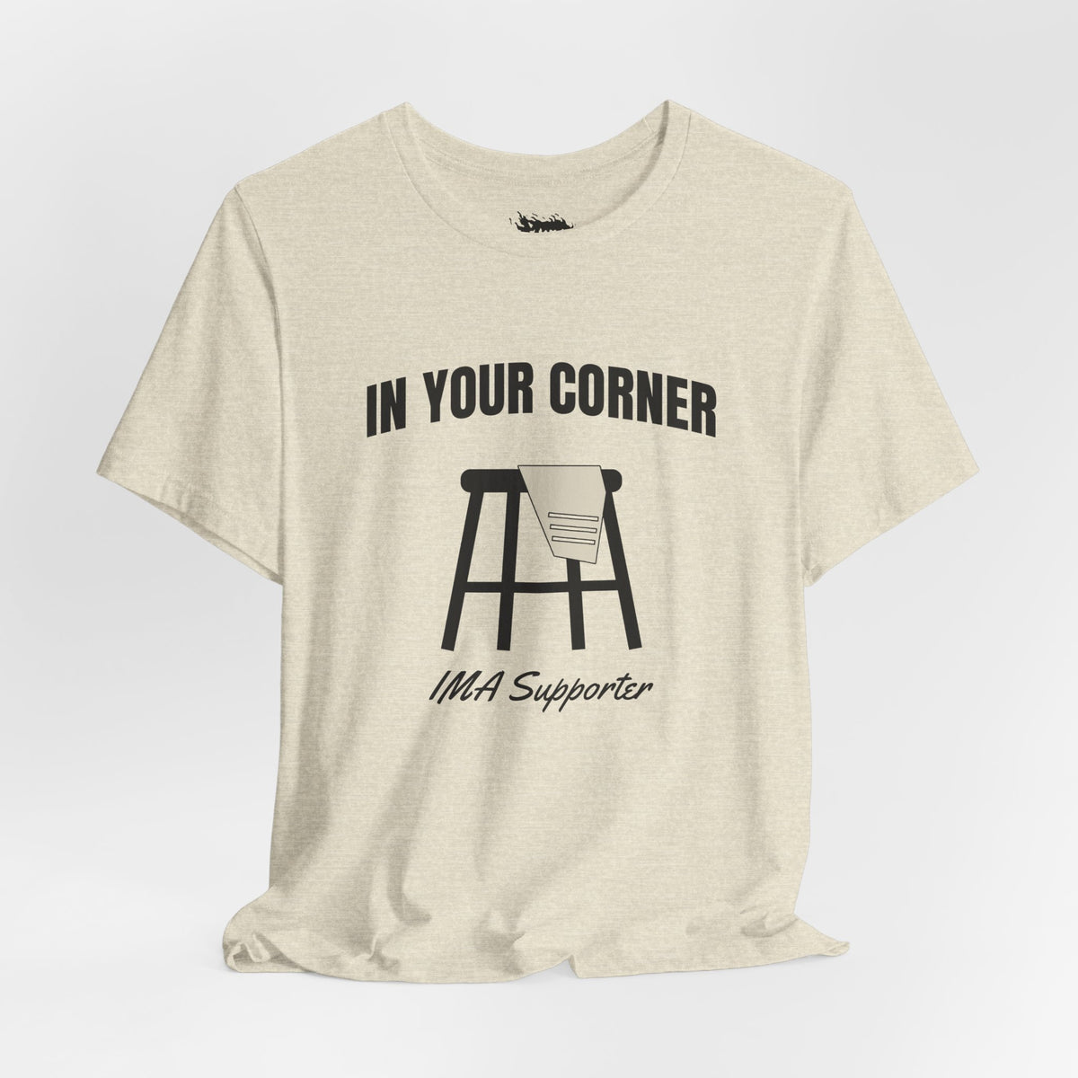 IMA Supporter – In Your Corner – Black/White – Pearl Lung Cancer Awareness Tee