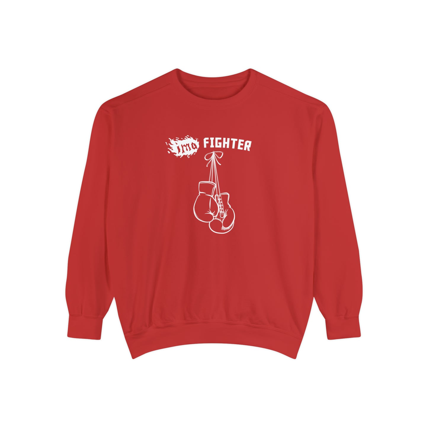 Fighter - logo - Unisex Garment-Dyed Sweatshirt
