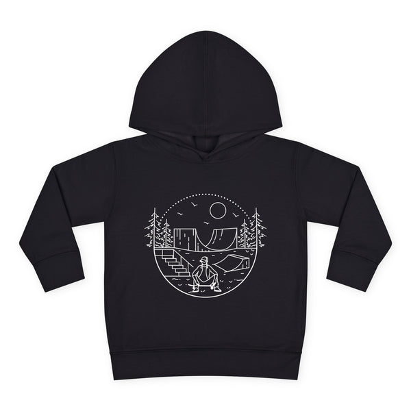 Skater - wht - Toddler Pullover Fleece Hoodie