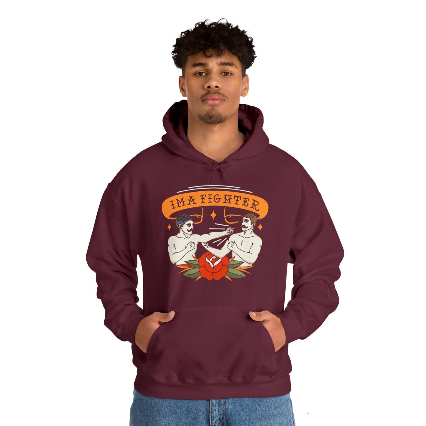 Fighter 2 - Bare knuckle - Unisex Heavy Blend™ Hooded Sweatshirt