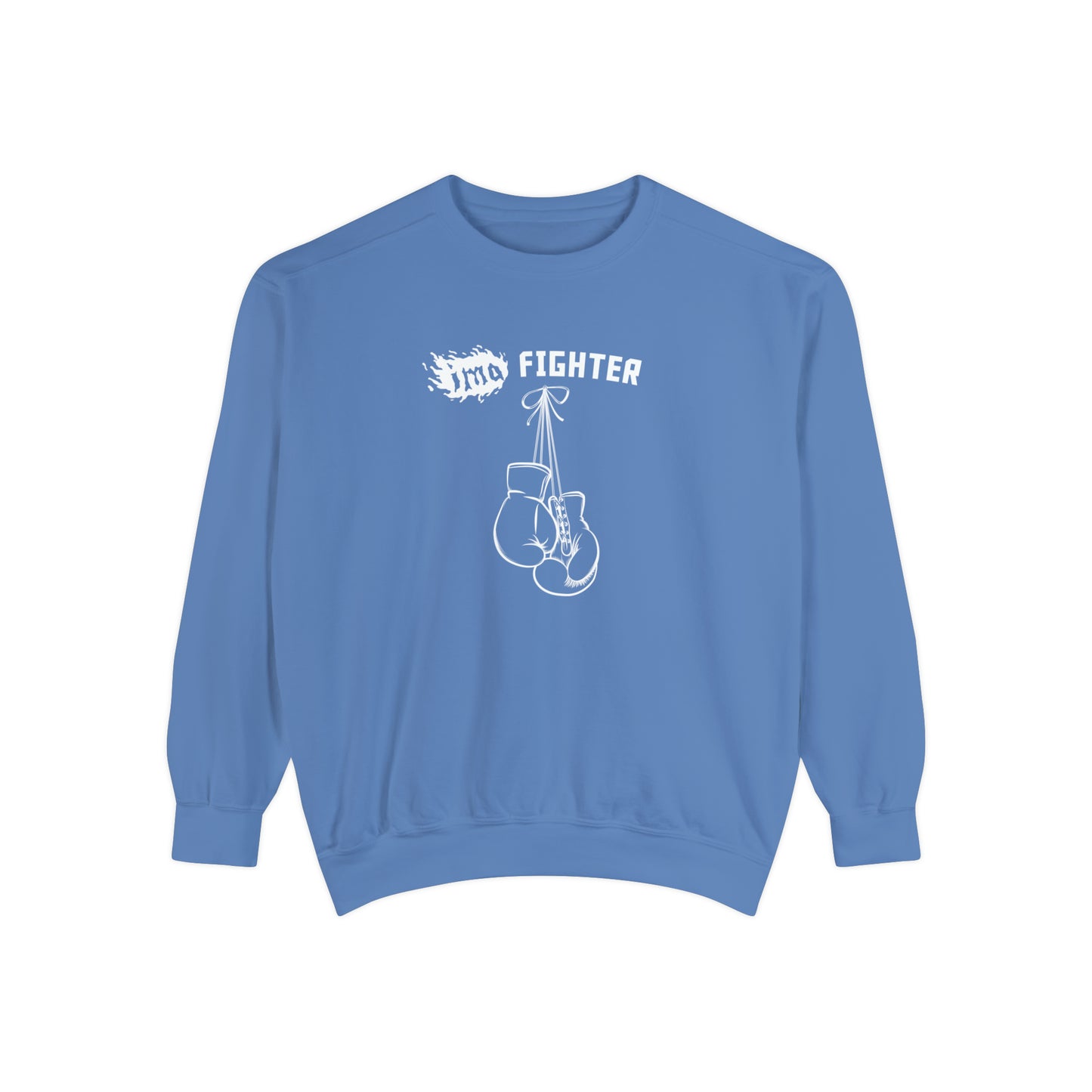 Fighter - logo - Unisex Garment-Dyed Sweatshirt