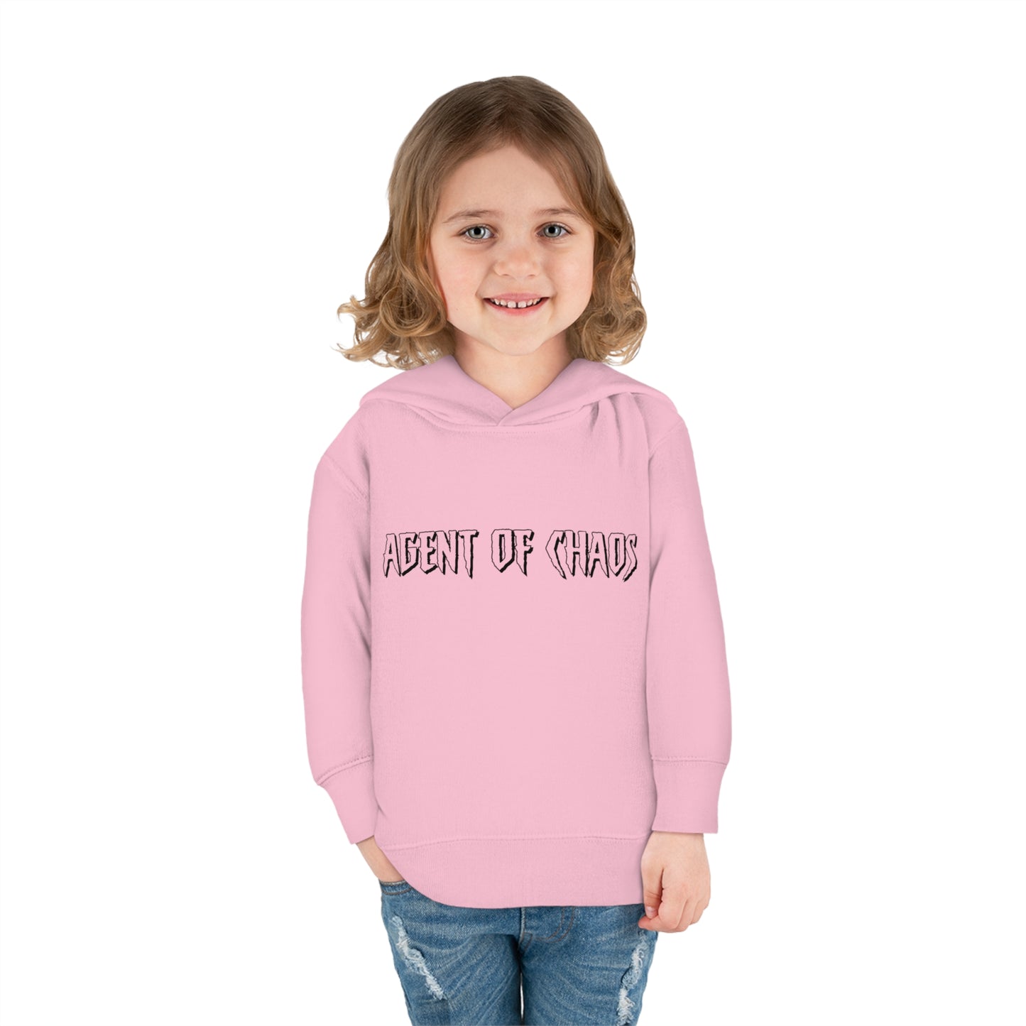 Agent of Chaos - blk - txt - Toddler Pullover Fleece Hoodie