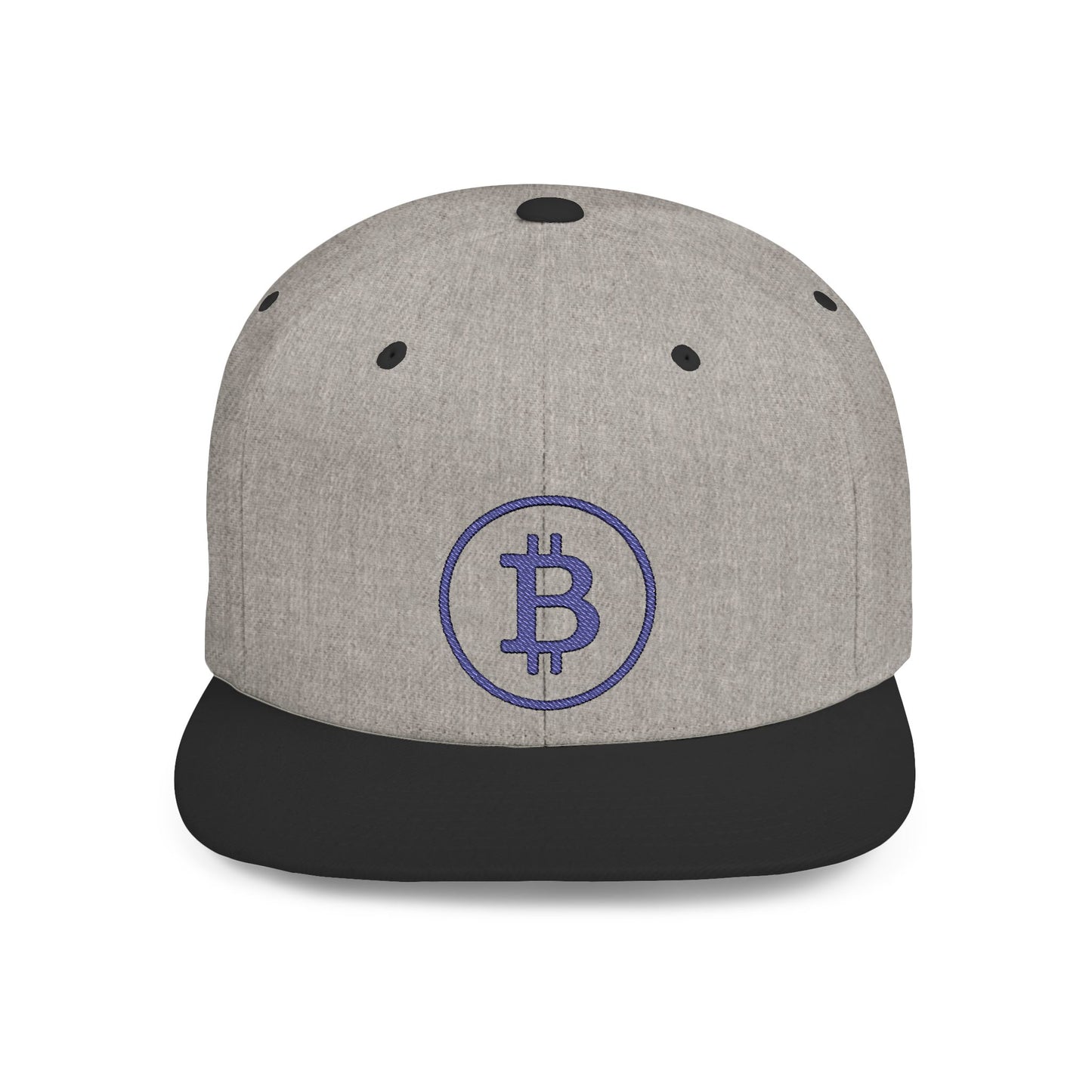 CRYPT-o-KEEPER - BTC blu- Flat Bill Snapback Cap | Trendy Hat for Outdoor Adventures, Western Events, Country Music Festivals, Everyday Style, Casual Wear