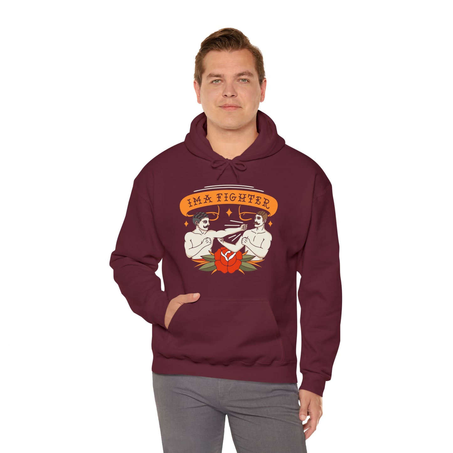 Fighter 2 - Bare knuckle - Unisex Heavy Blend™ Hooded Sweatshirt