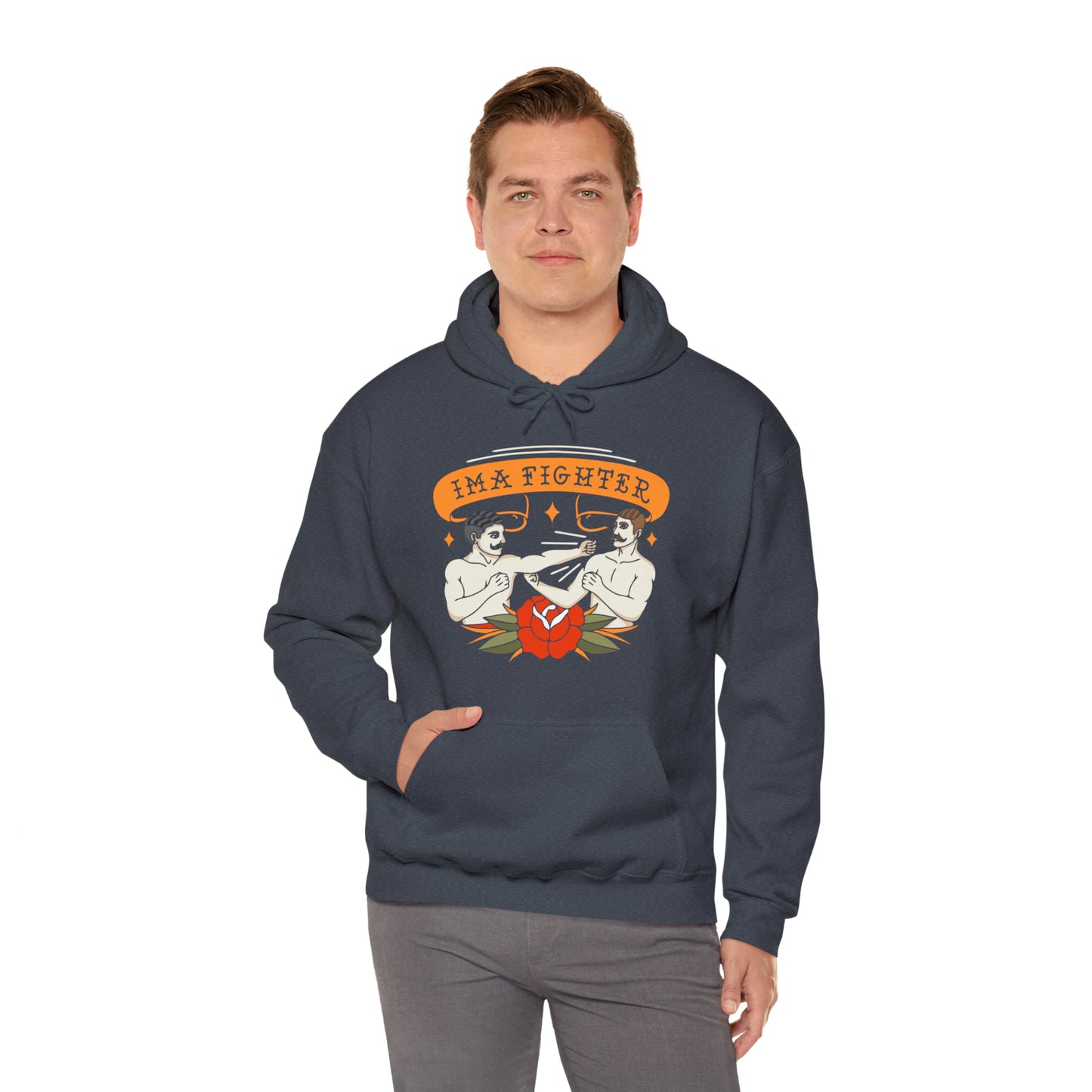 Fighter 2 - Bare knuckle - Unisex Heavy Blend™ Hooded Sweatshirt