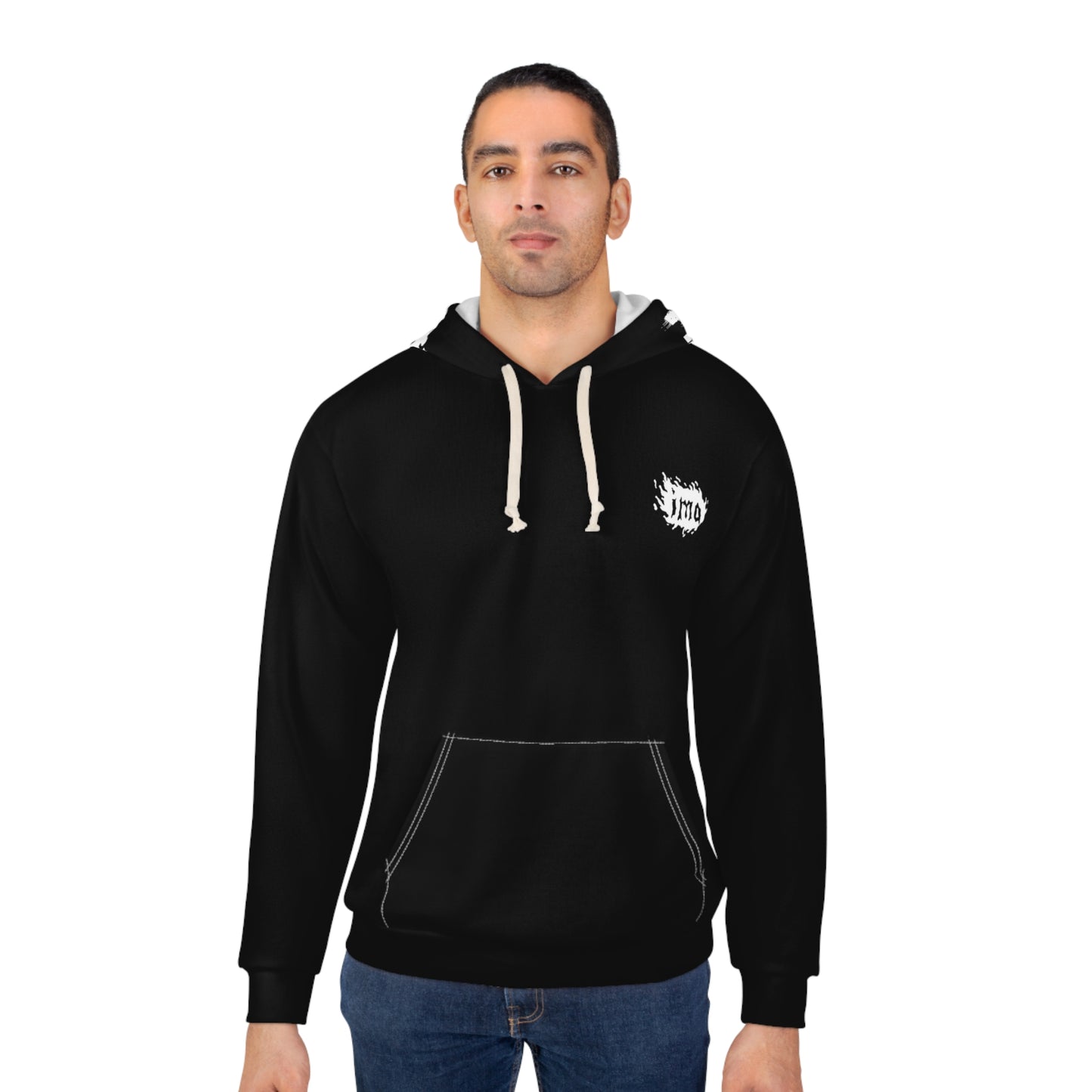 Fighter - wht - Unisex Pullover Hoodie (AOP)