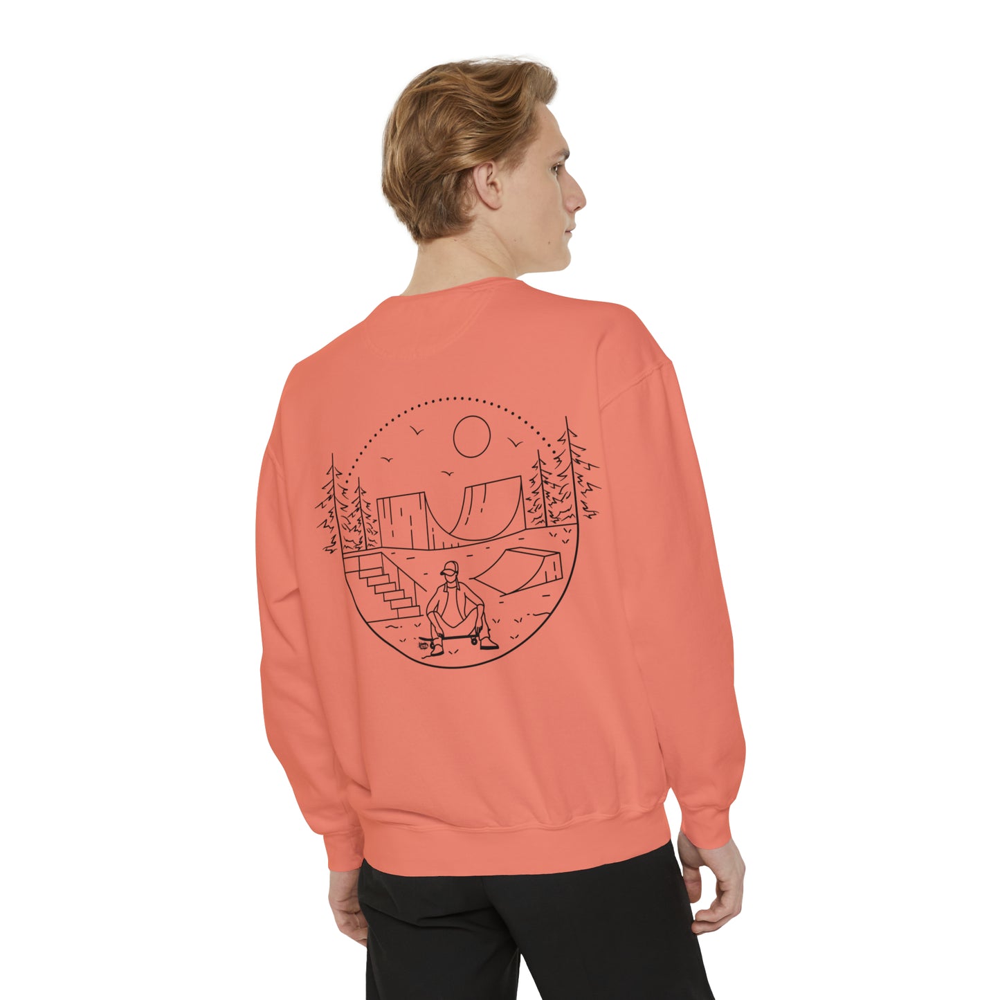 Skater 2 - blk - Unisex Garment-Dyed Sweatshirt