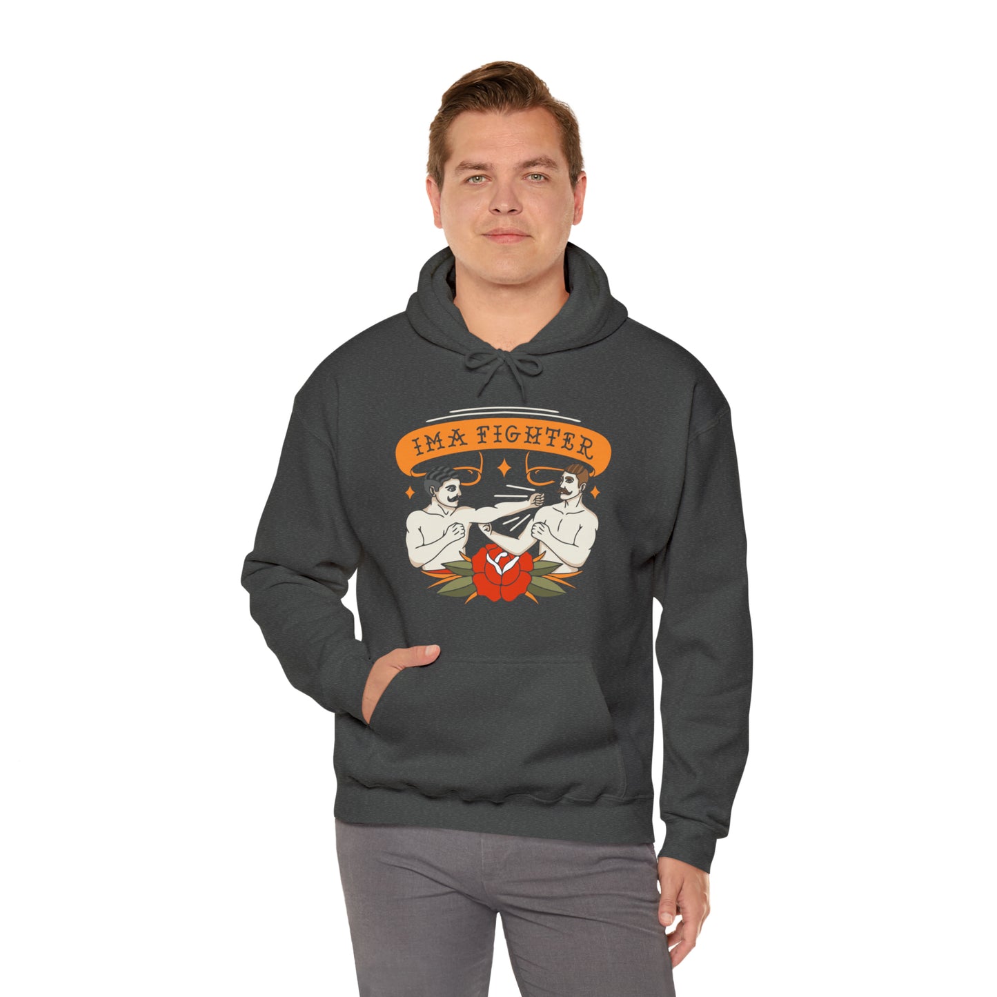 Fighter 2 - Bare knuckle - Unisex Heavy Blend™ Hooded Sweatshirt