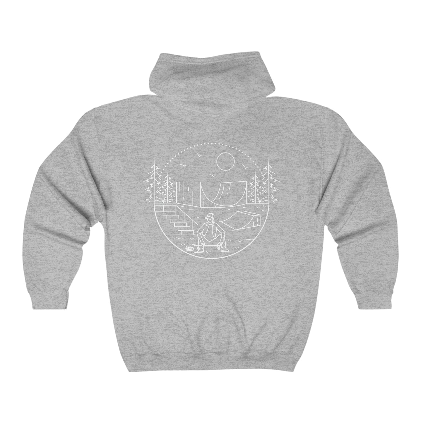 Skater - wht - Unisex Heavy Blend™ Full Zip Hooded Sweatshirt