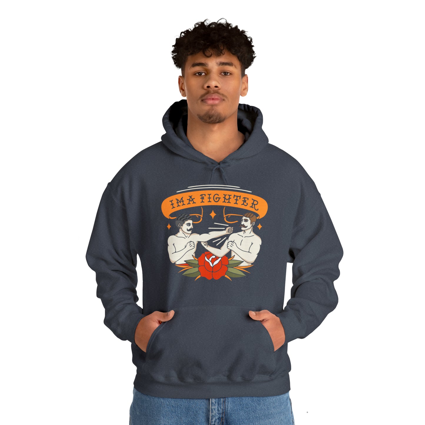 Fighter 2 - Bare knuckle - Unisex Heavy Blend™ Hooded Sweatshirt