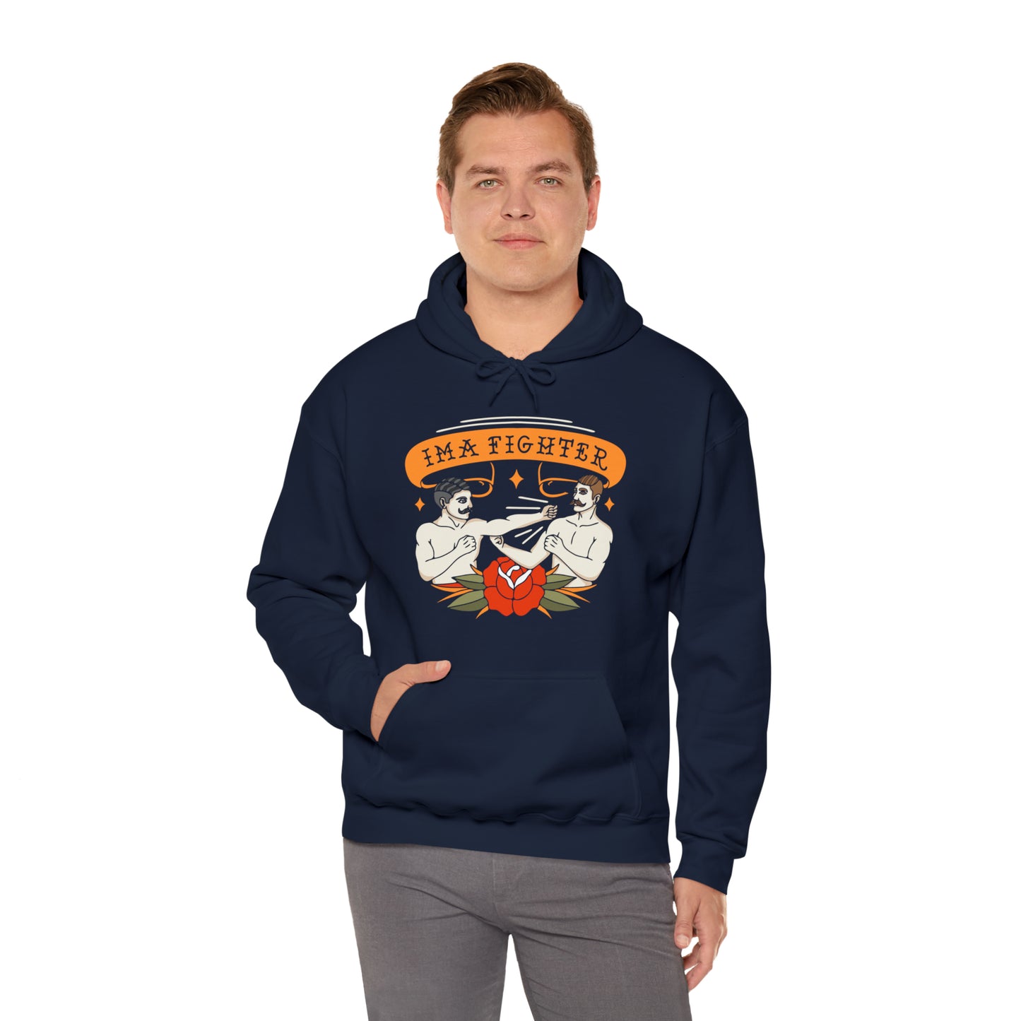 Fighter 2 - Bare knuckle - Unisex Heavy Blend™ Hooded Sweatshirt