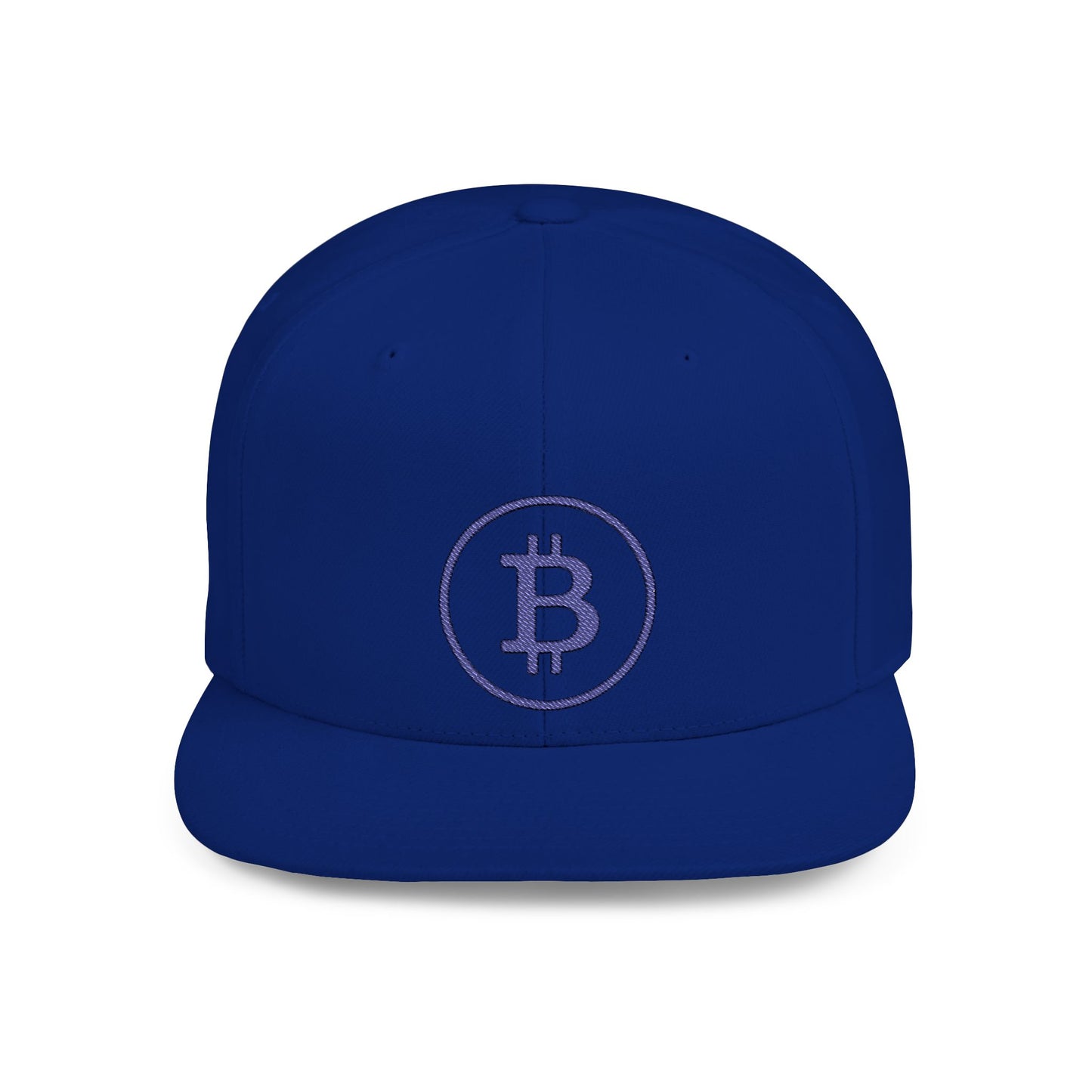 CRYPT-o-KEEPER - BTC blu- Flat Bill Snapback Cap | Trendy Hat for Outdoor Adventures, Western Events, Country Music Festivals, Everyday Style, Casual Wear
