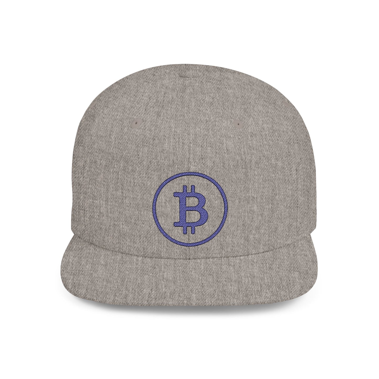 CRYPT-o-KEEPER - BTC blu- Flat Bill Snapback Cap | Trendy Hat for Outdoor Adventures, Western Events, Country Music Festivals, Everyday Style, Casual Wear