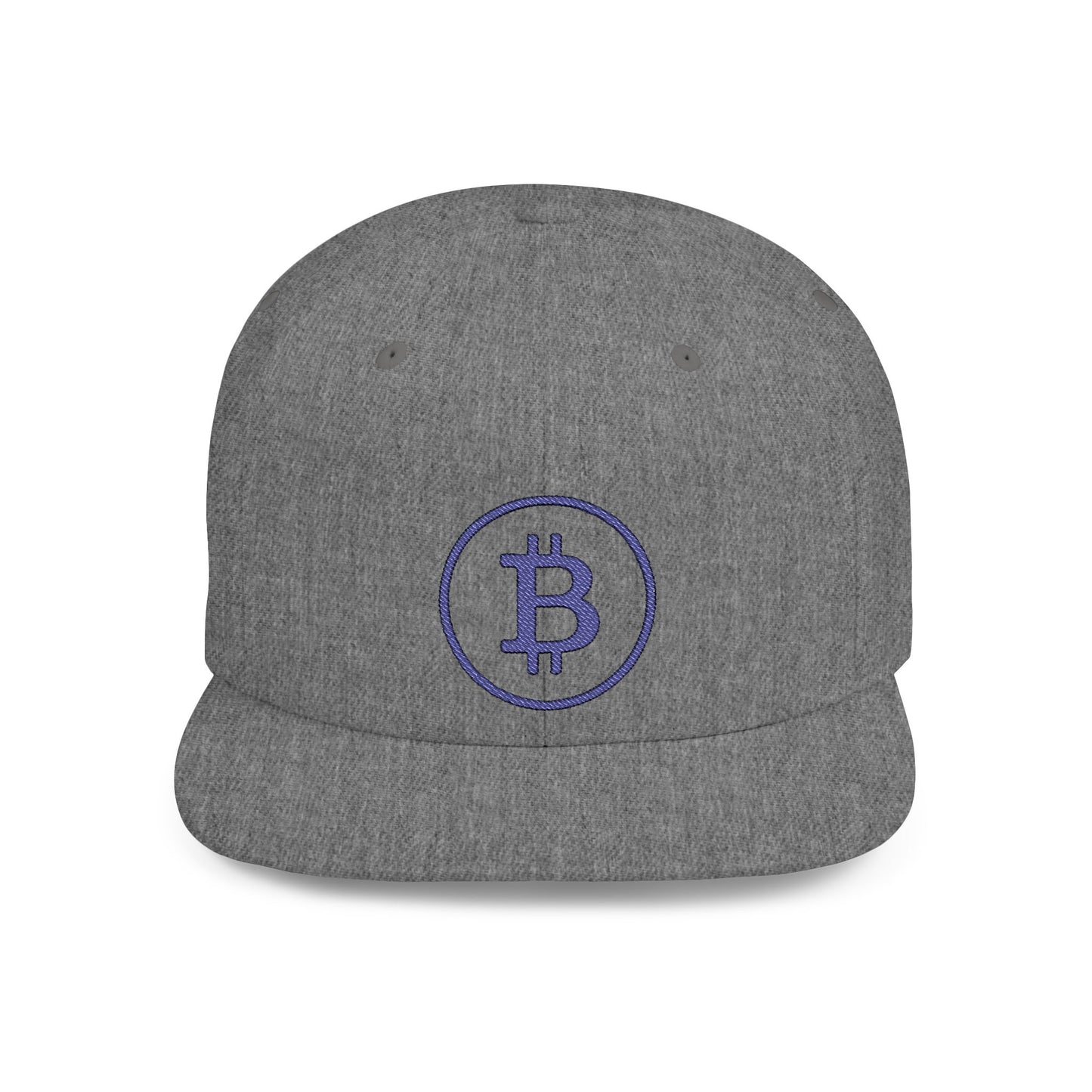 CRYPT-o-KEEPER - BTC blu- Flat Bill Snapback Cap | Trendy Hat for Outdoor Adventures, Western Events, Country Music Festivals, Everyday Style, Casual Wear