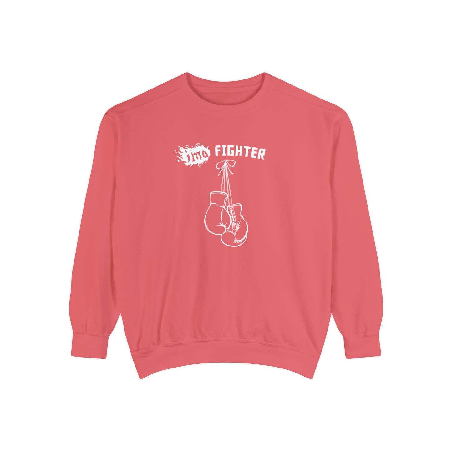 Fighter - logo - Unisex Garment-Dyed Sweatshirt