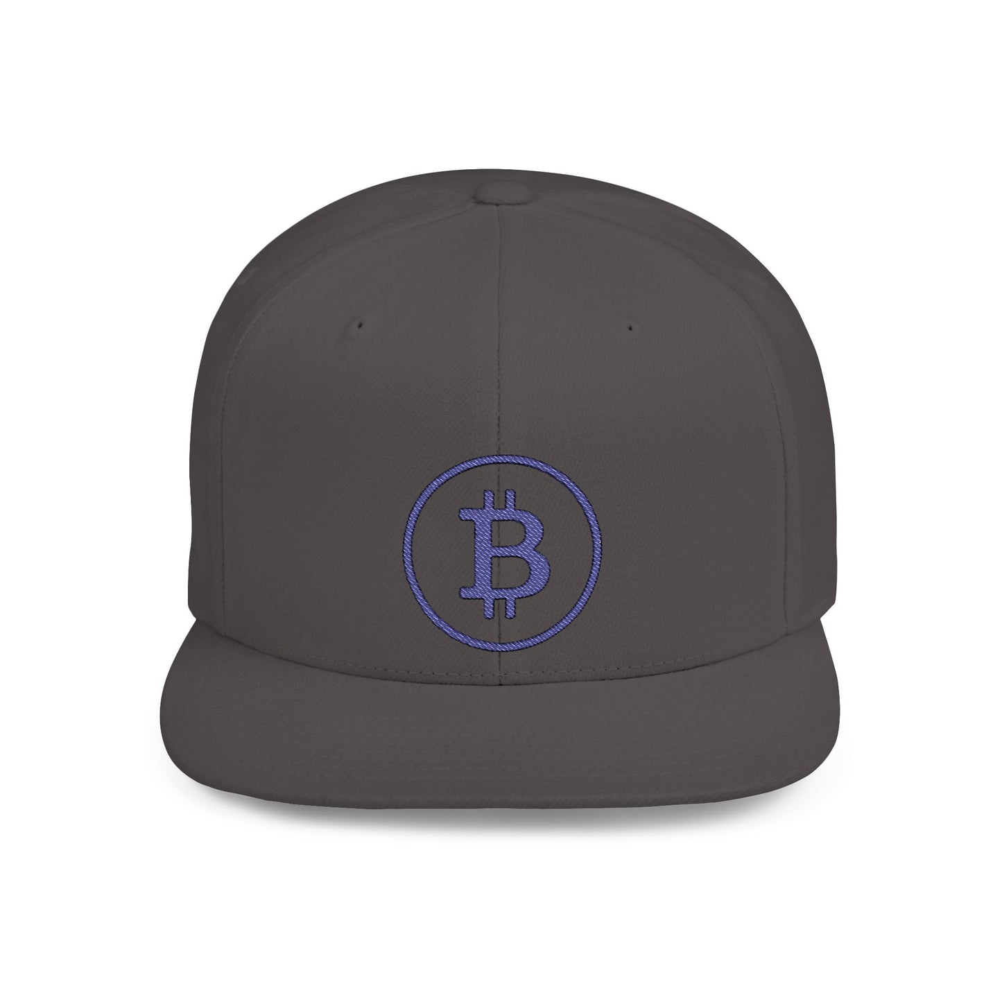 CRYPT-o-KEEPER - BTC blu- Flat Bill Snapback Cap | Trendy Hat for Outdoor Adventures, Western Events, Country Music Festivals, Everyday Style, Casual Wear