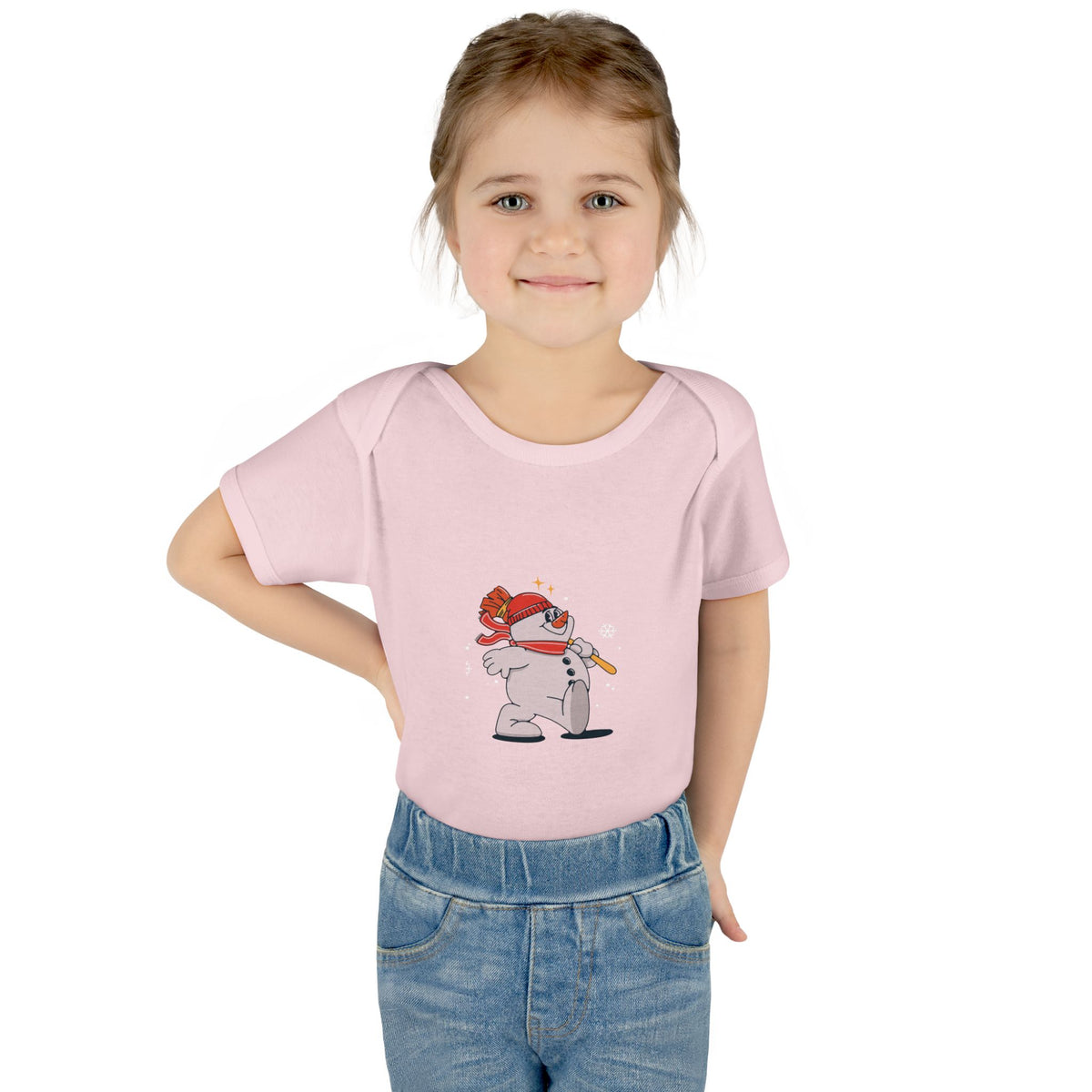 Snowman - Infant Baby Rib Bodysuit