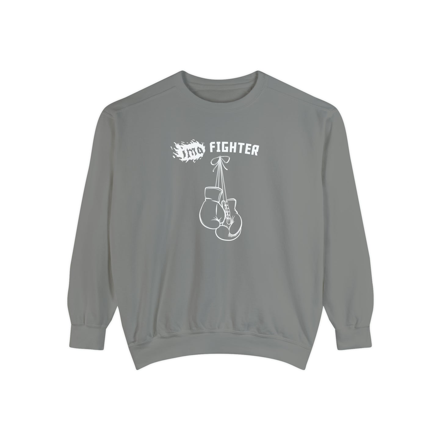 Fighter - logo - Unisex Garment-Dyed Sweatshirt