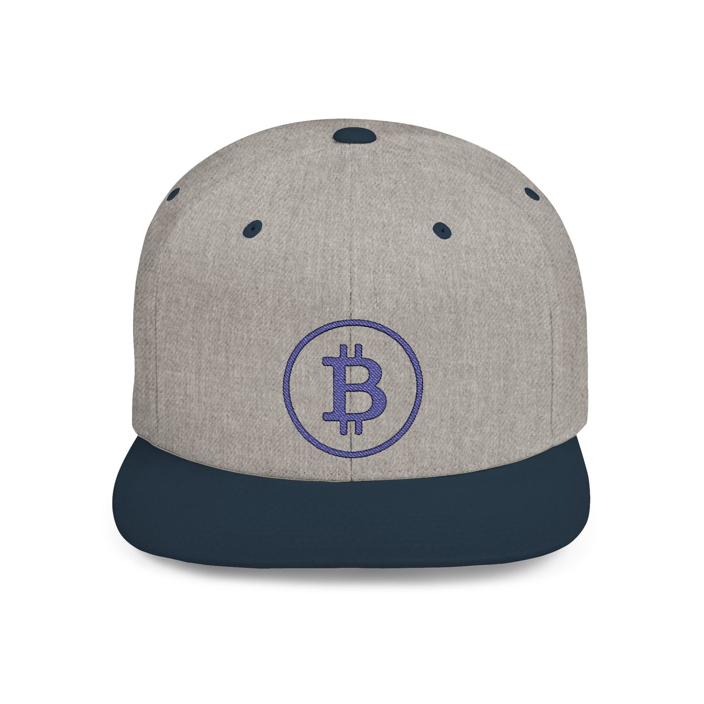 CRYPT-o-KEEPER - BTC blu- Flat Bill Snapback Cap | Trendy Hat for Outdoor Adventures, Western Events, Country Music Festivals, Everyday Style, Casual Wear