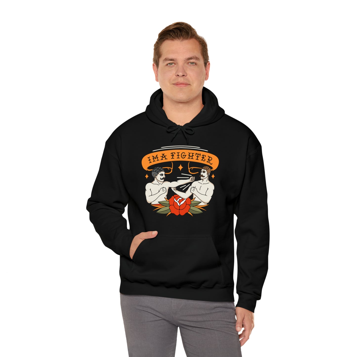 Fighter 2 - Bare knuckle - Unisex Heavy Blend™ Hooded Sweatshirt