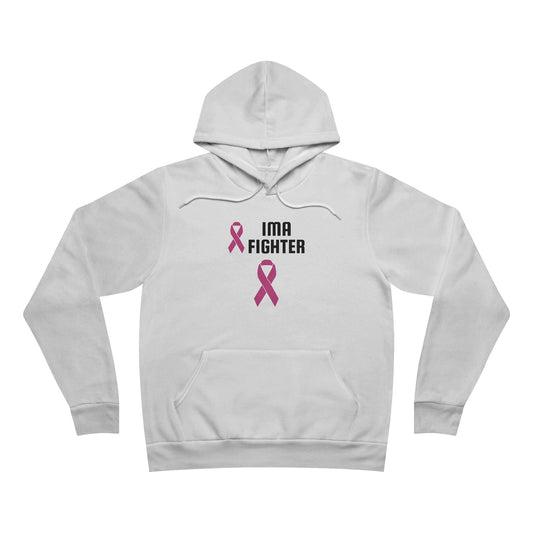 IMA Fighter – Pink Ribbon Pullover Hoodie – White