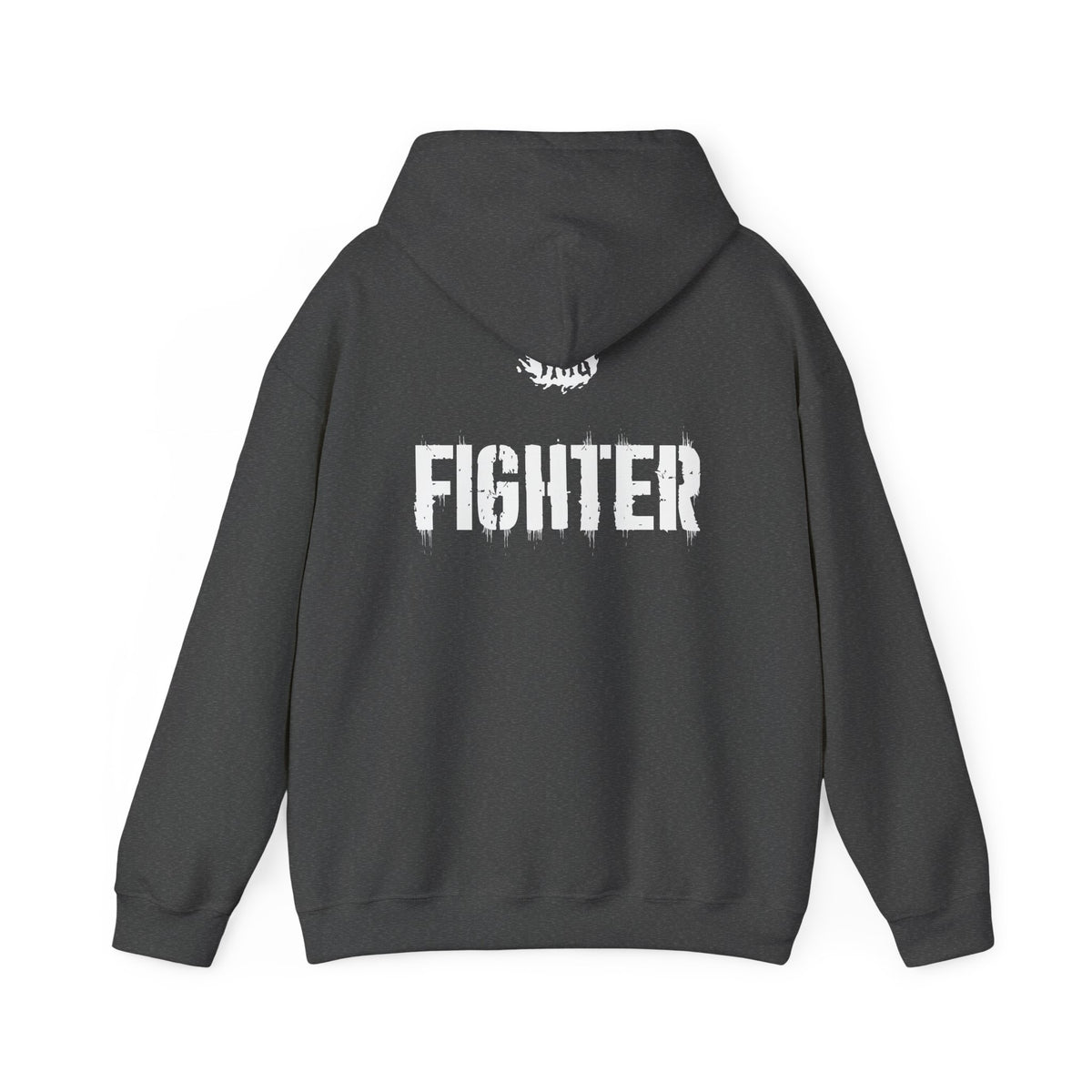 Fighter Small Text Hoodie - White