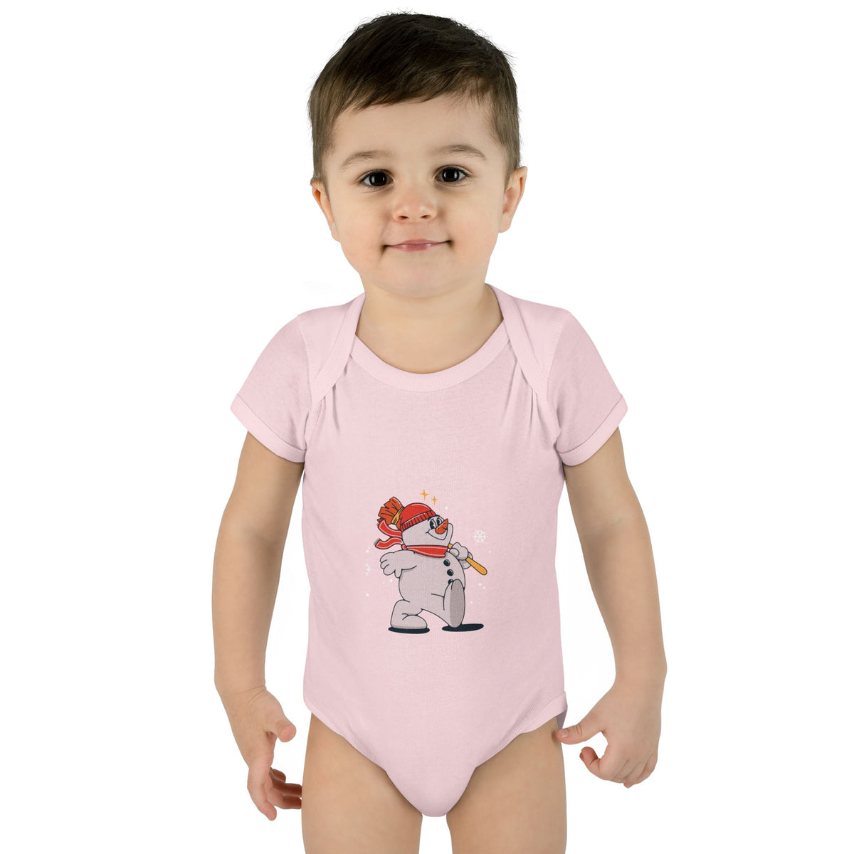 Snowman - Infant Baby Rib Bodysuit