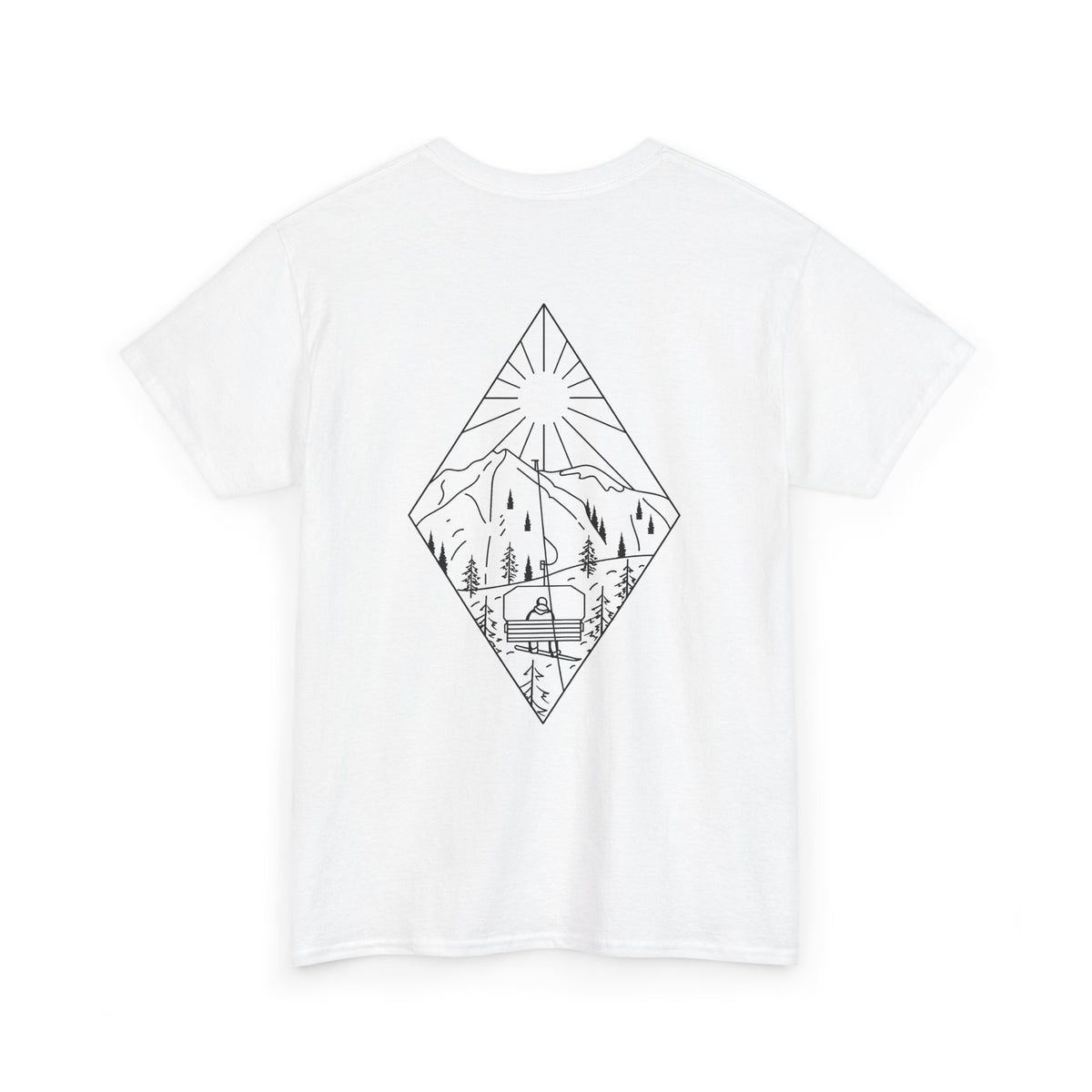 Chairlift - blk - Unisex Heavy Cotton Tee
