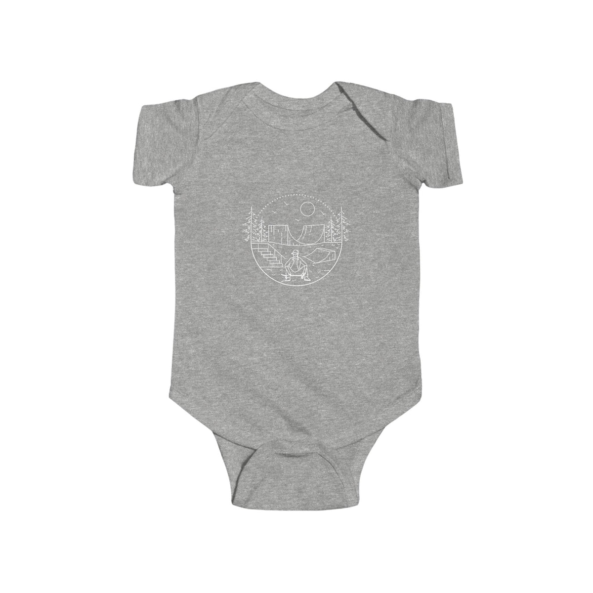 Skater - wht - Infant Fine Jersey Bodysuit
