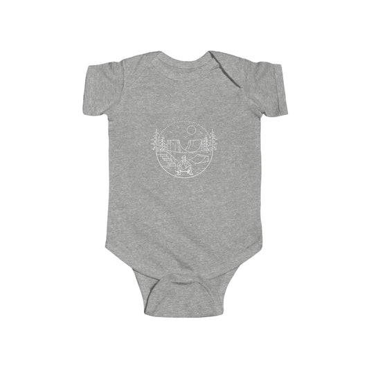 Skater - wht - Infant Fine Jersey Bodysuit