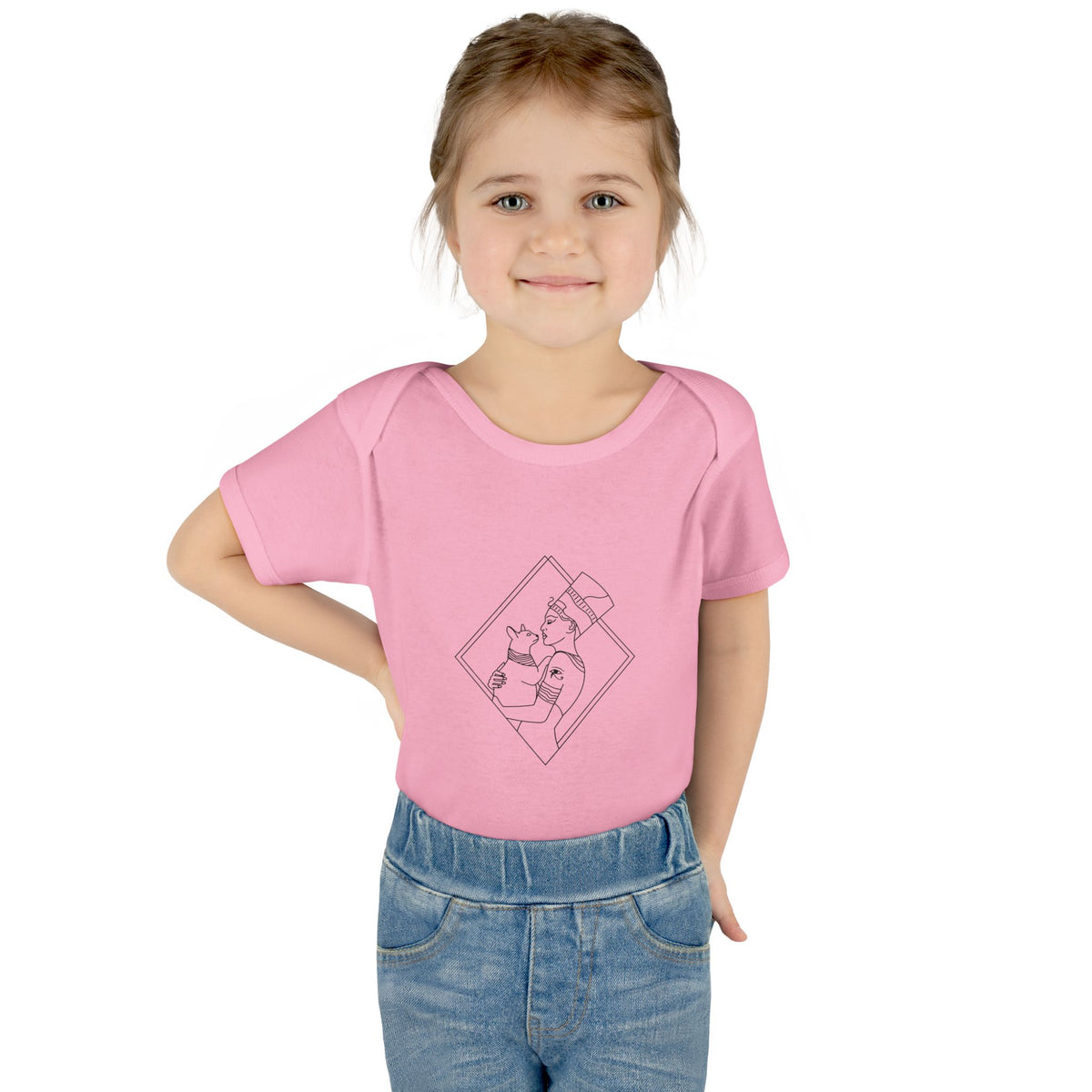 Cat Lady - Egyptian Queen - blk - Infant Baby Rib Bodysuit