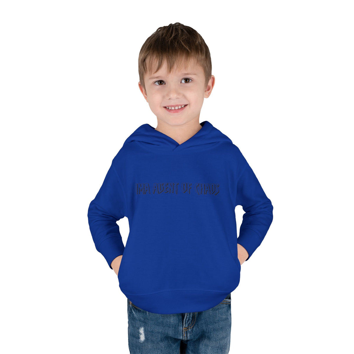 Agent of Chaos - blk - txt - Toddler Pullover Fleece Hoodie