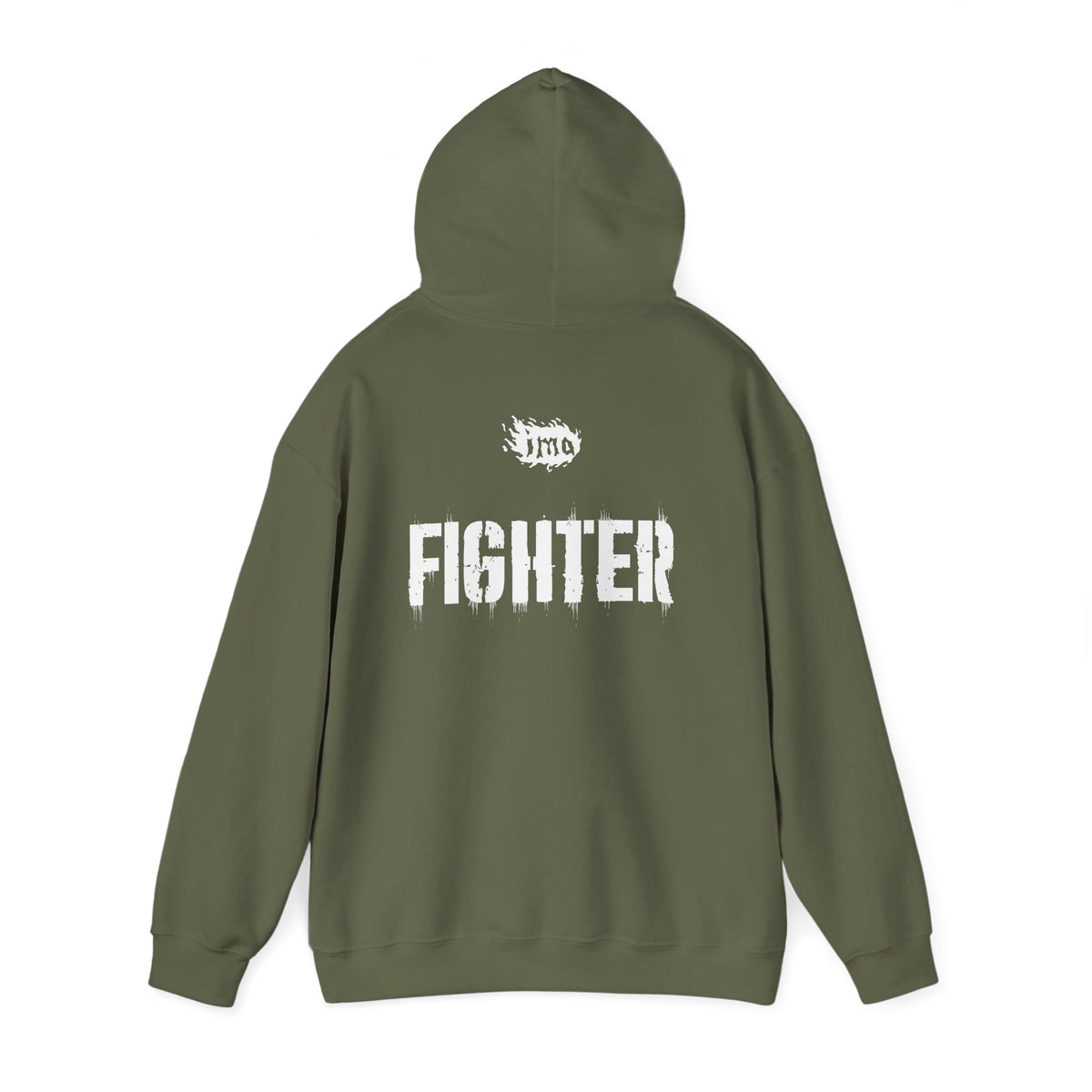 Fighter Small Text Hoodie - White