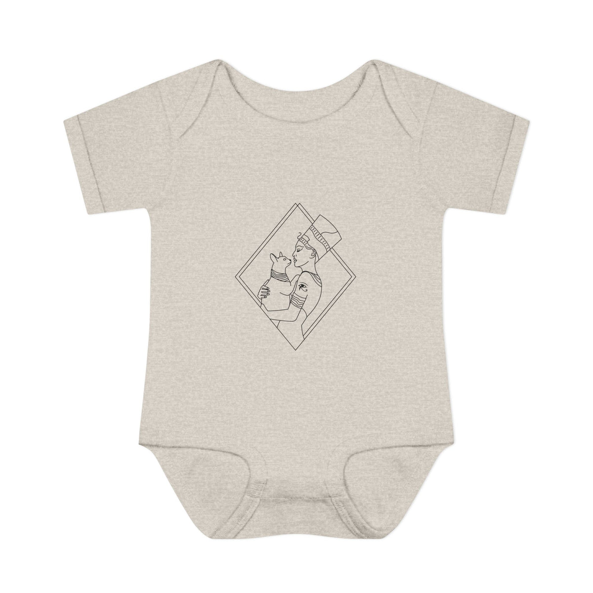 Cat Lady - Egyptian Queen - blk - Infant Baby Rib Bodysuit