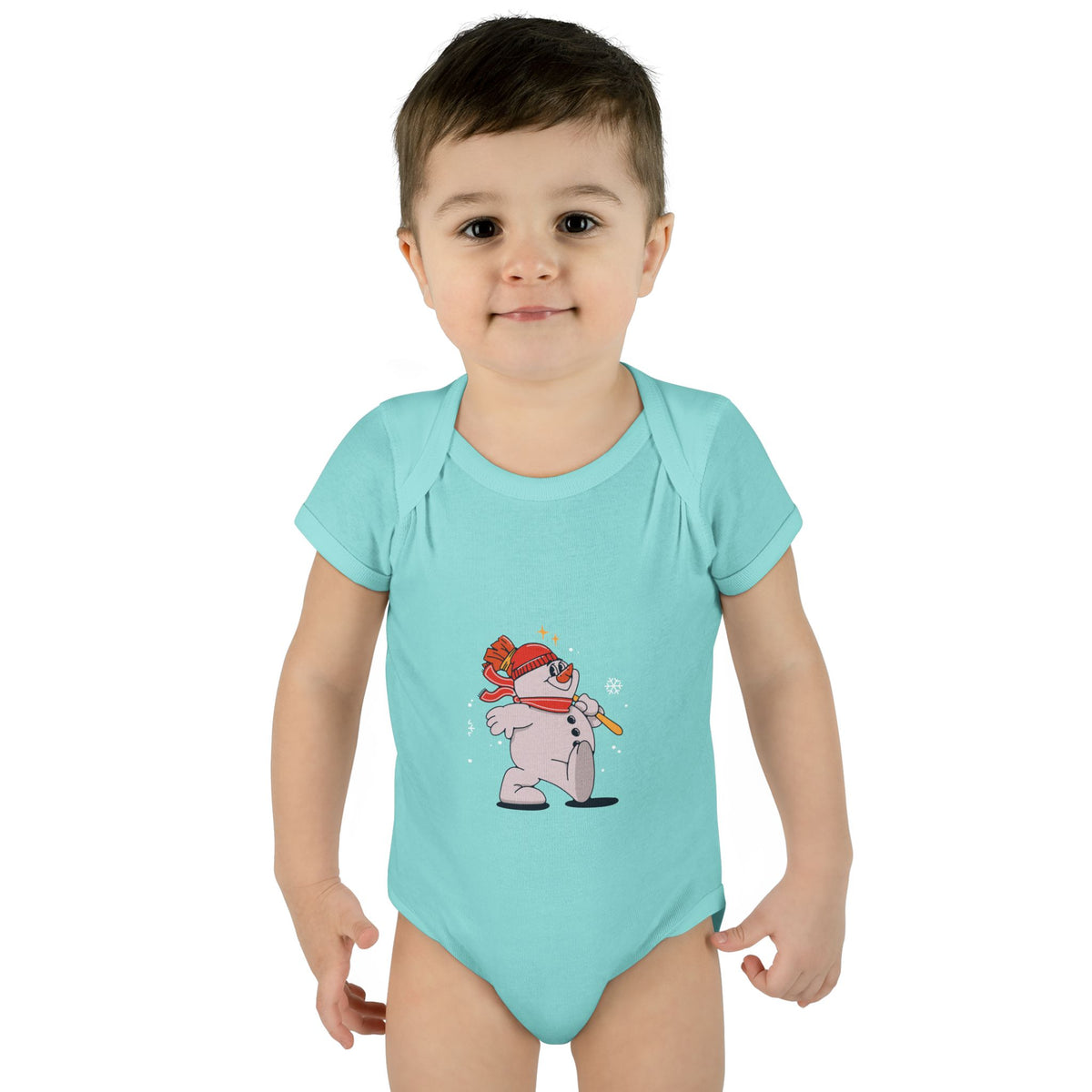 Snowman - Infant Baby Rib Bodysuit