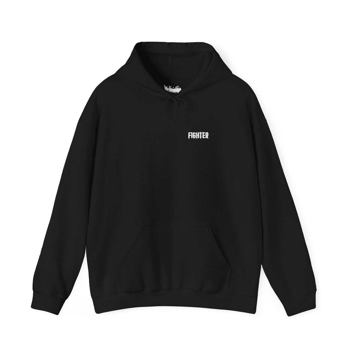 Fighter Text - Black/White - Unisex Heavy Blend Hooded Sweatshirt