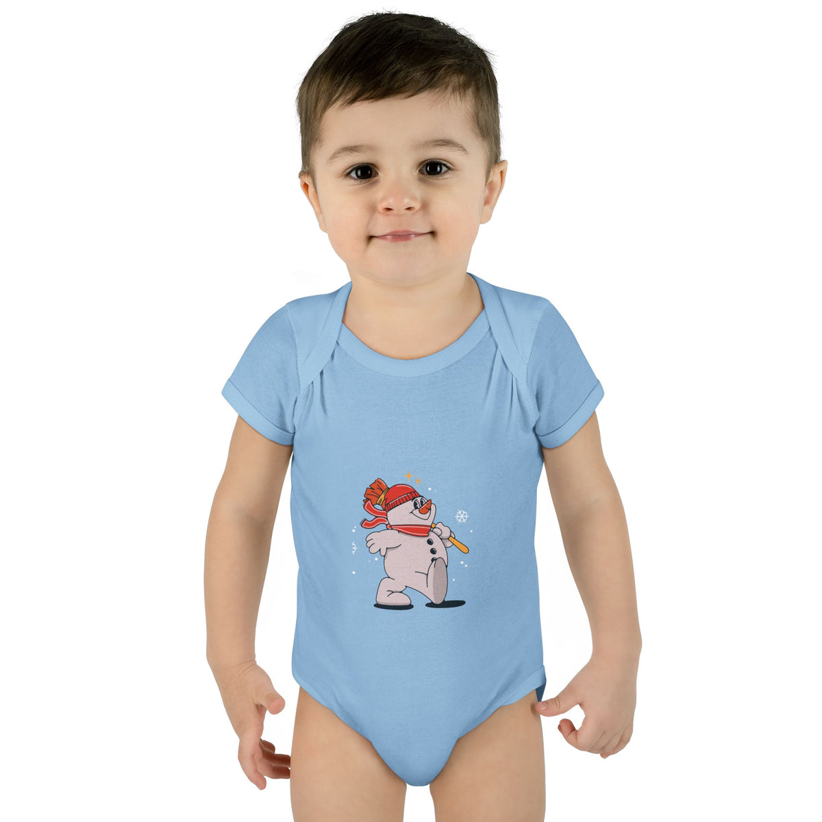 Snowman - Infant Baby Rib Bodysuit