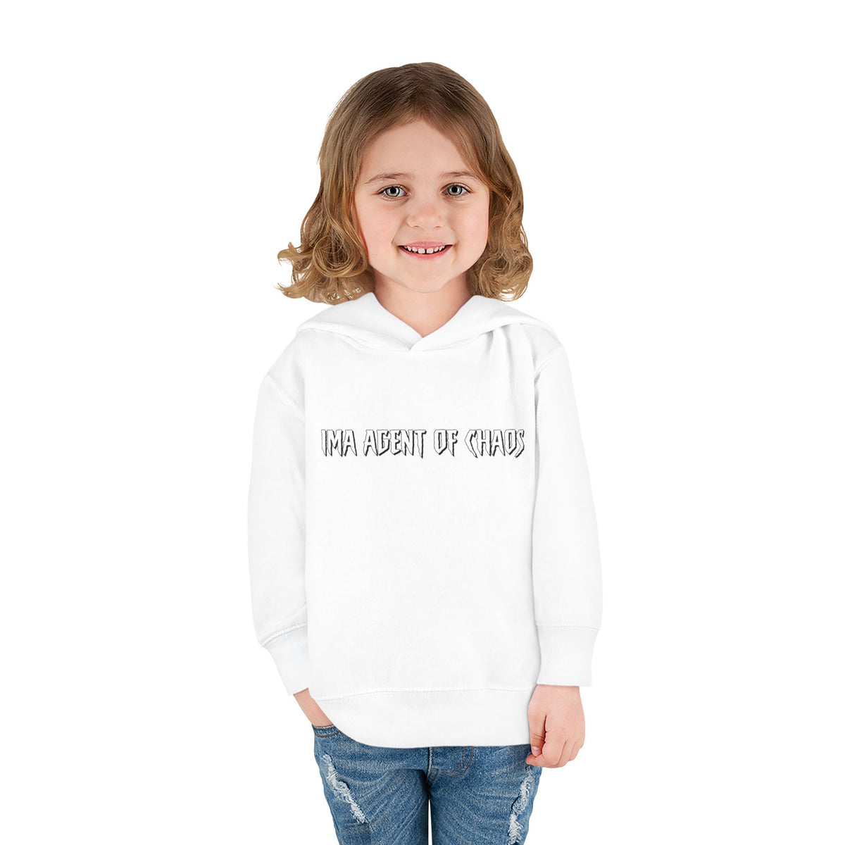 Agent of Chaos - blk - txt - Toddler Pullover Fleece Hoodie
