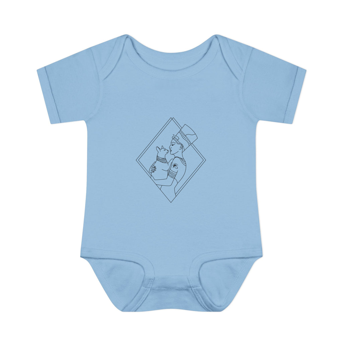 Cat Lady - Egyptian Queen - blk - Infant Baby Rib Bodysuit
