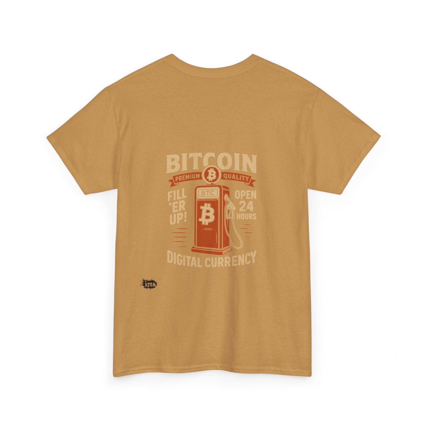 Bitcoin - Gas - Unisex Heavy Cotton Tee with Minimalist Design - Perfect for Everyday Wear