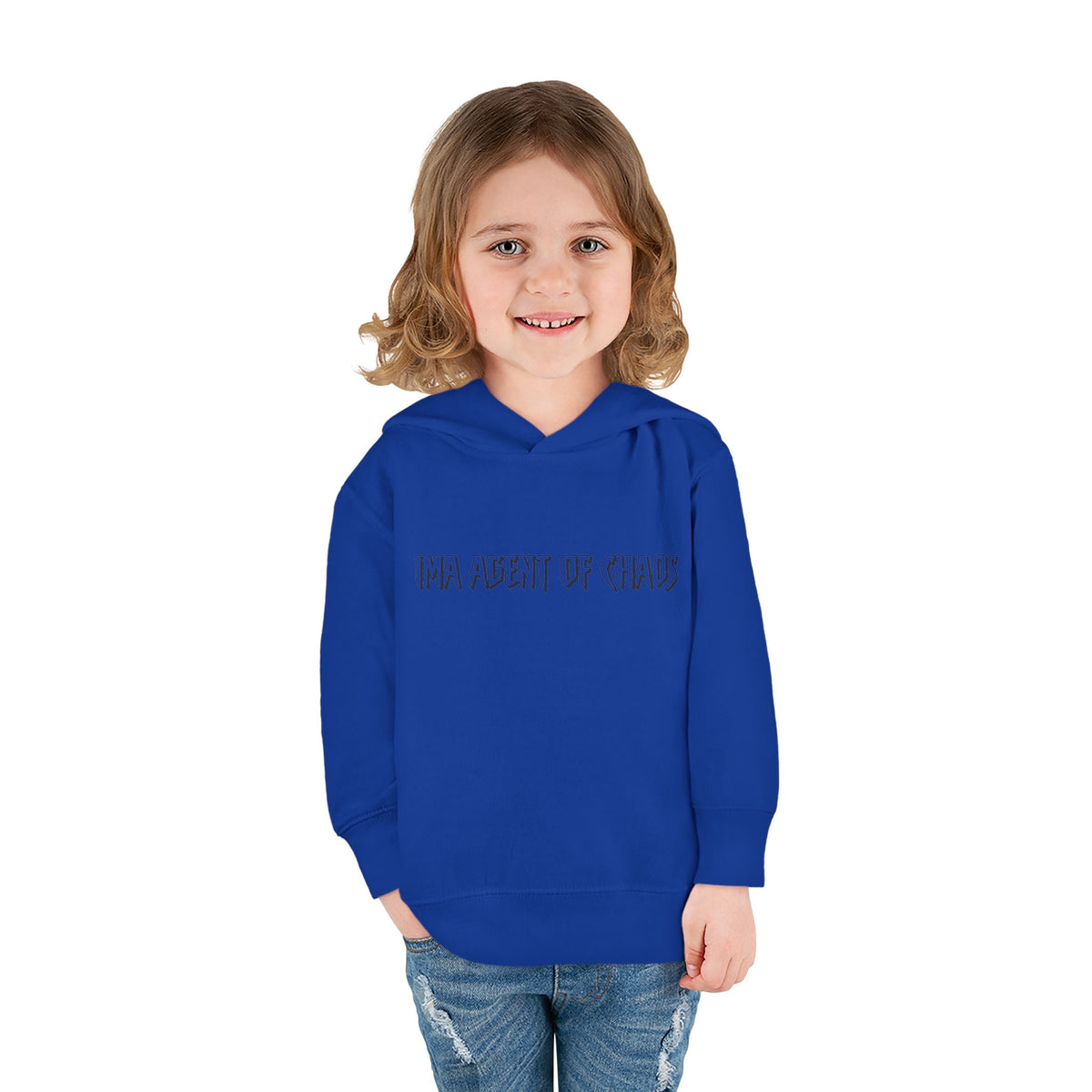 Agent of Chaos - blk - txt - Toddler Pullover Fleece Hoodie