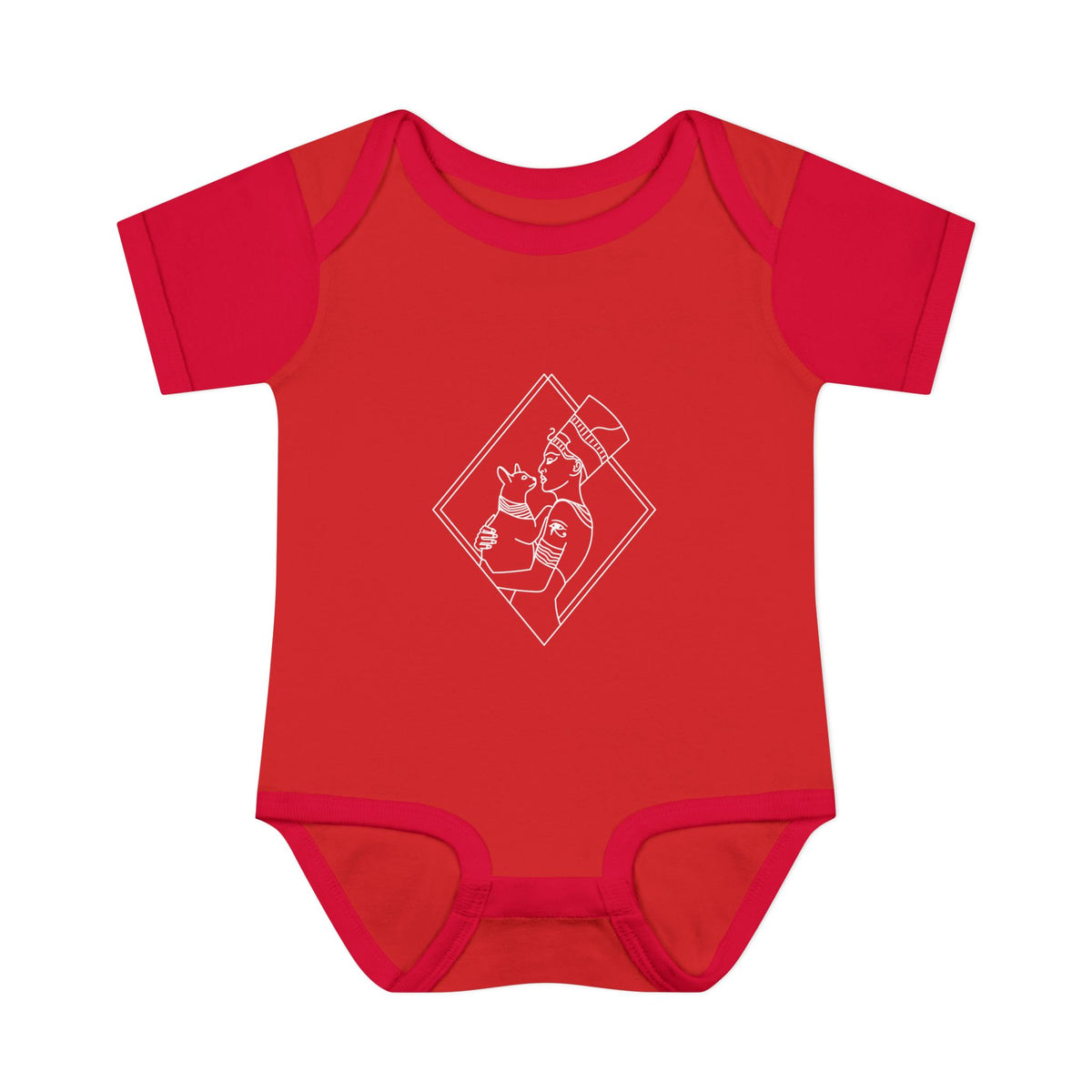 Cat Lady - Egyptian Queen - wht - Infant Baby Rib Bodysuit