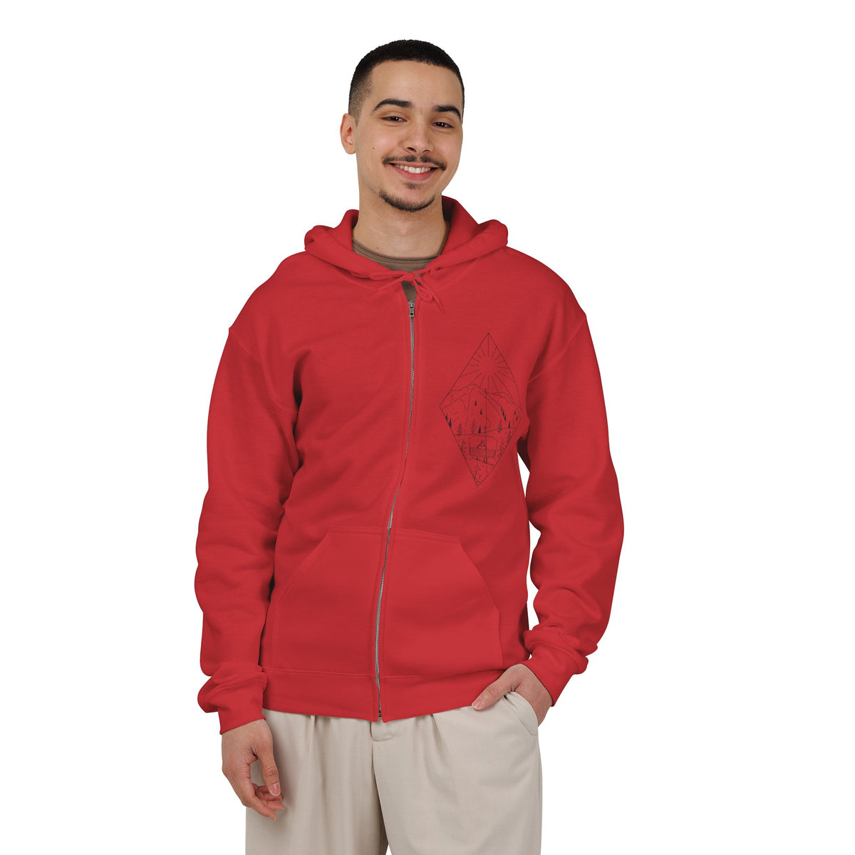 Chairlift - blk - Unisex Heavy Blend™ Full Zip Hooded Sweatshirt