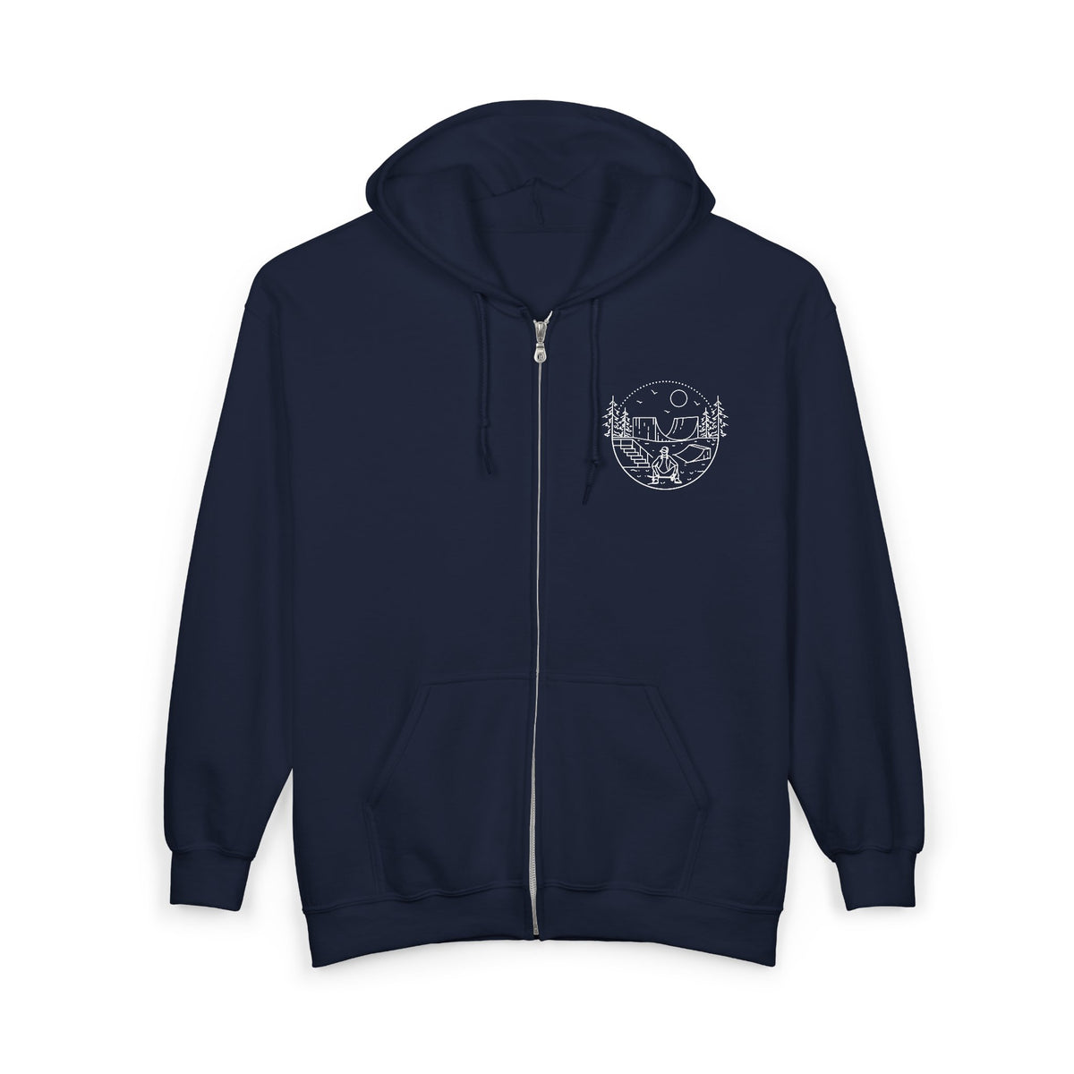 Skater - wht - Unisex Heavy Blend™ Full Zip Hooded Sweatshirt