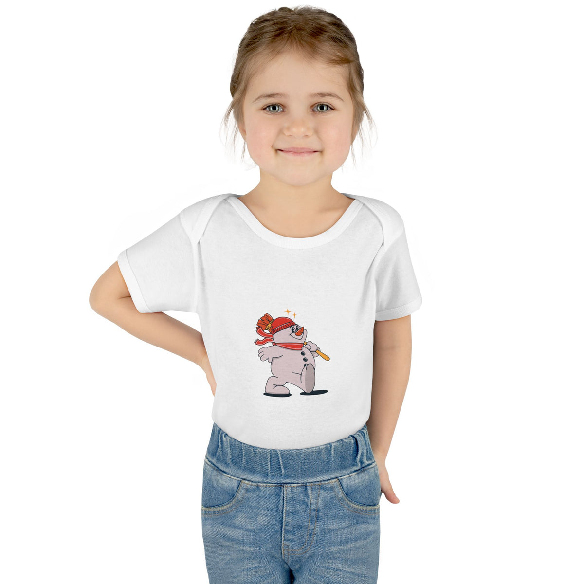 Snowman - Infant Baby Rib Bodysuit