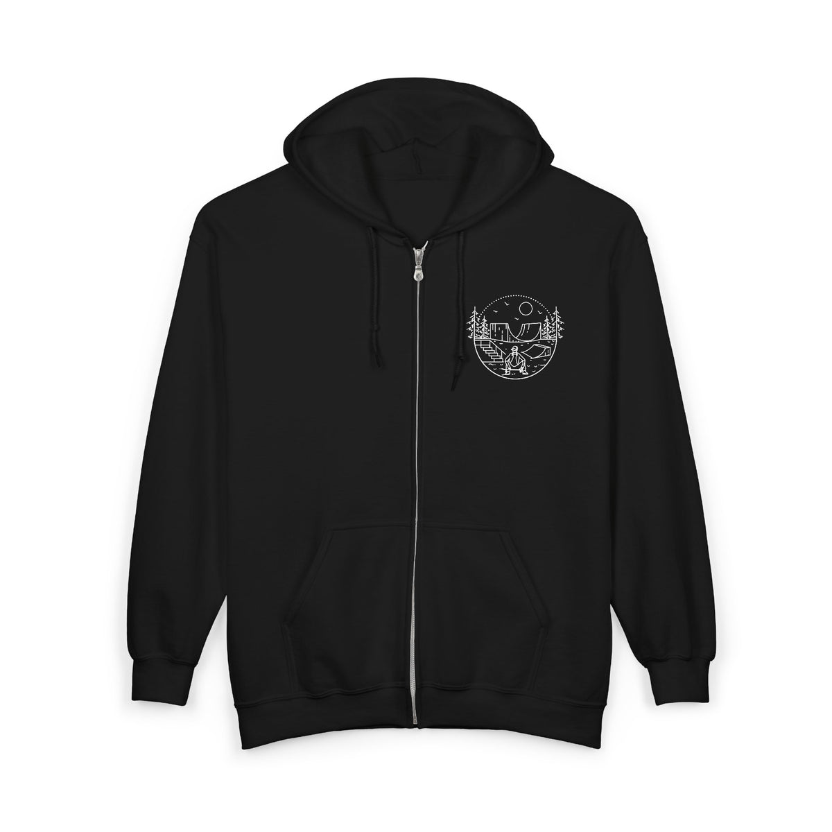 Skater - wht - Unisex Heavy Blend™ Full Zip Hooded Sweatshirt