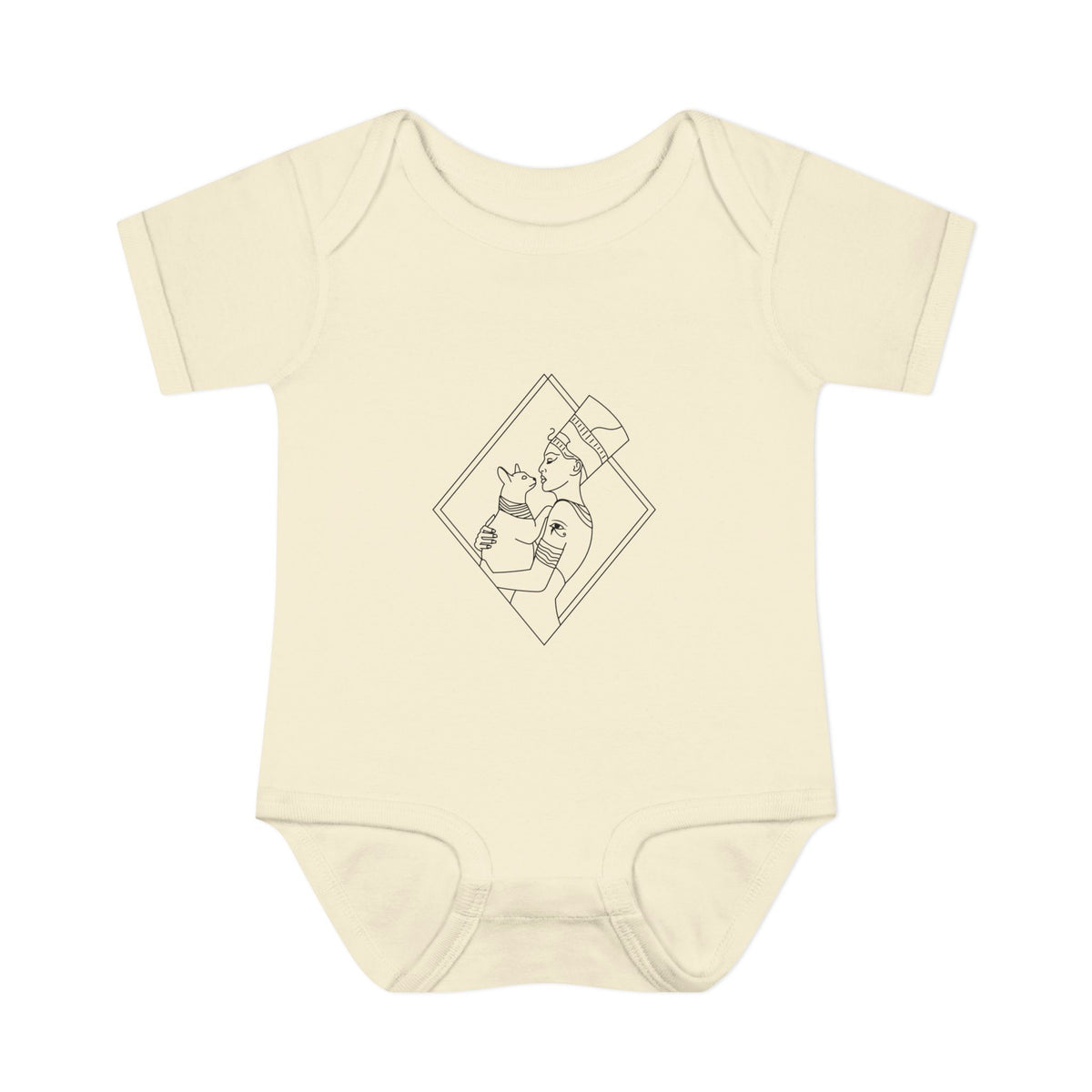 Cat Lady - Egyptian Queen - blk - Infant Baby Rib Bodysuit