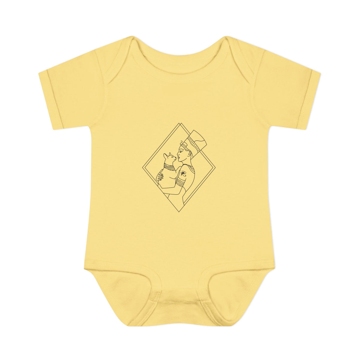 Cat Lady - Egyptian Queen - blk - Infant Baby Rib Bodysuit